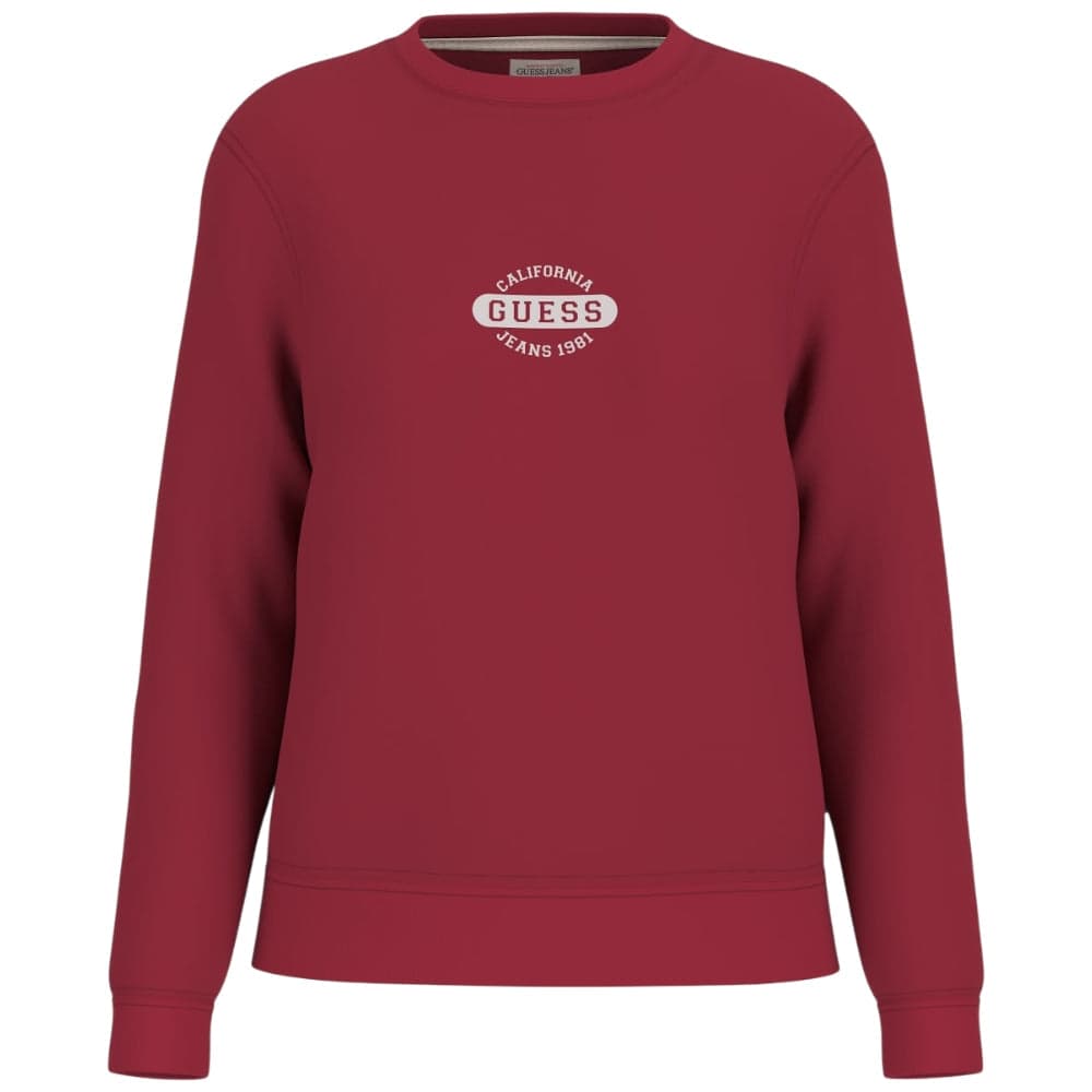Guess felpa bordeaux con stampa GJ W5BQ07 KC811 G5M3