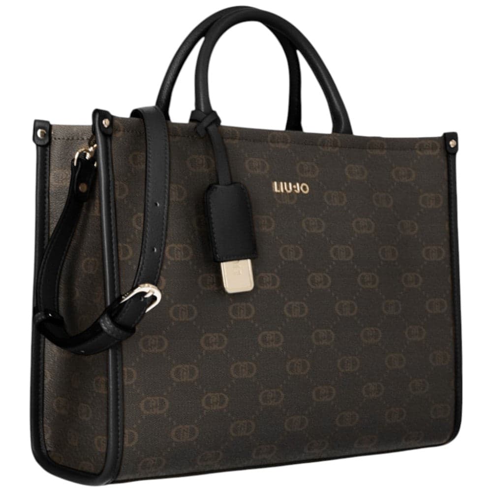 Liu Jo borsa tote nera con logo AF5206E0668-22222 in Borse Tote Prodotti di Classe - Nocera Superiore, commercioVirtuoso.it