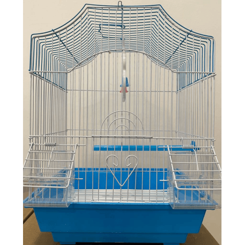 Gabbia Per Uccelli In Metallo A112 Cm 28X38X21 - Azzurro