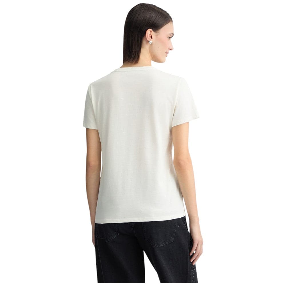 Liu Jo t-shirt panna con strass TA5172JS923 M9129 T-shirt Liu Jo