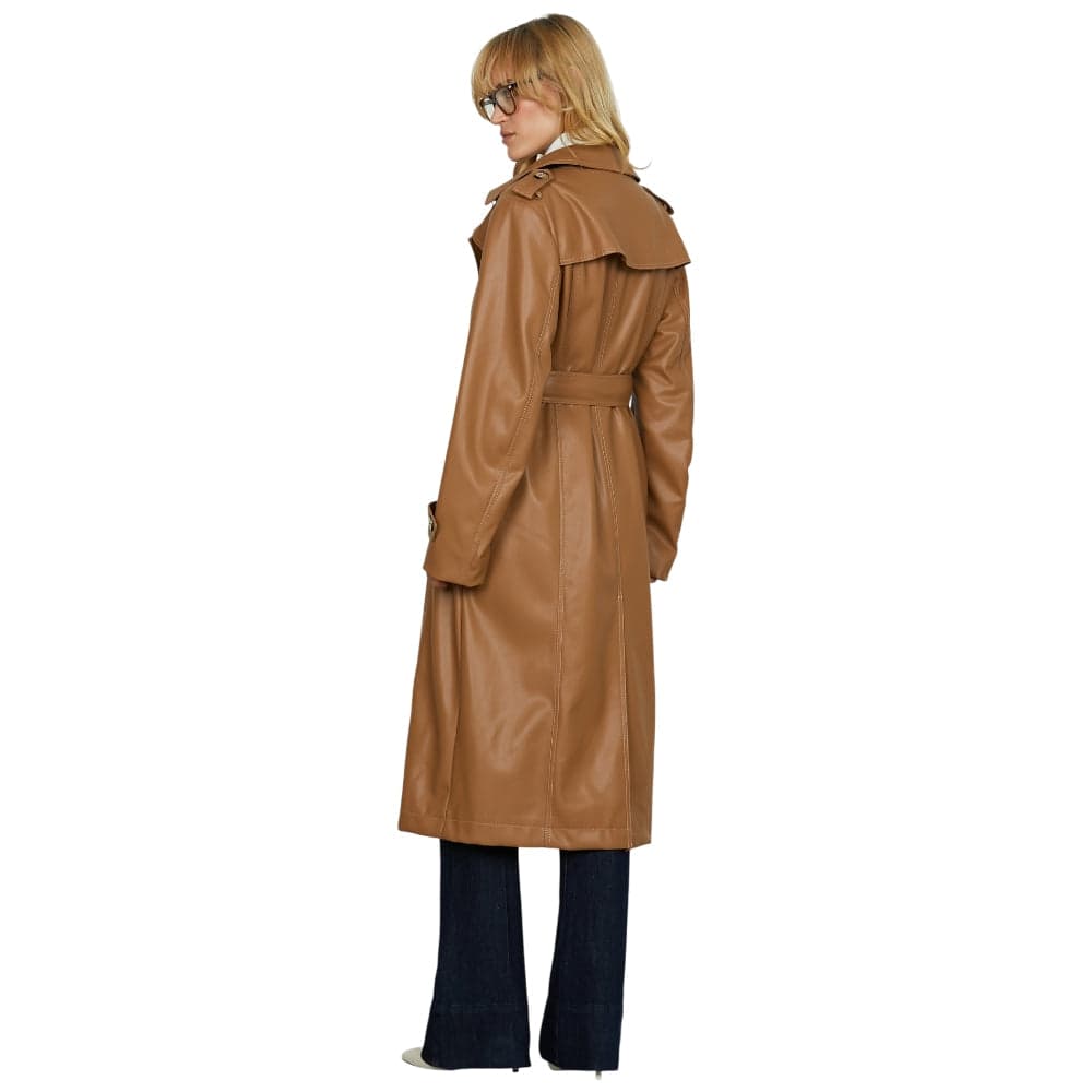 Relish trench lungo cuoio in ecopelle TRENX RDA2505011061 in Cappotti Prodotti di Classe - Nocera Superiore, commercioVirtuoso.it