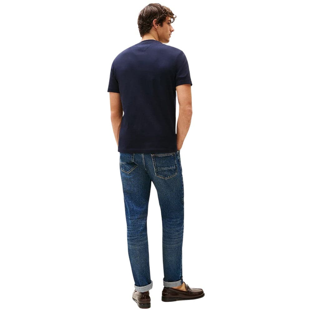 Tommy Hilfiger t-shirt blu logo centrale MW0MW38636DW5 T-shirt Tommy Hilfiger