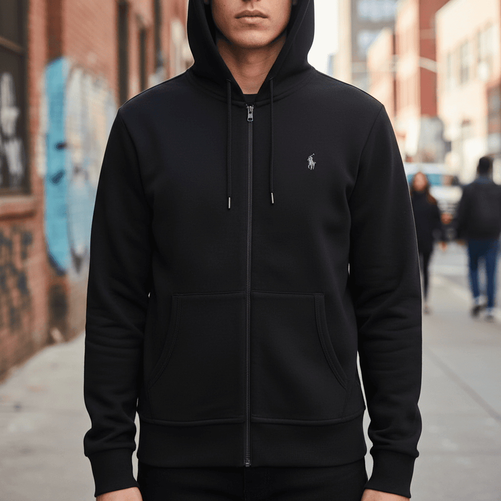 Ralph Lauren Felpa Uomo Neracon Cappuccio Felpa Tinta Unita Logo Casual Full Zip E Maniche Lunghe Con Logo Pony Ricamato Ralph Polo in Felpe con cappuccio Euforia - Bronte, commercioVirtuoso.it