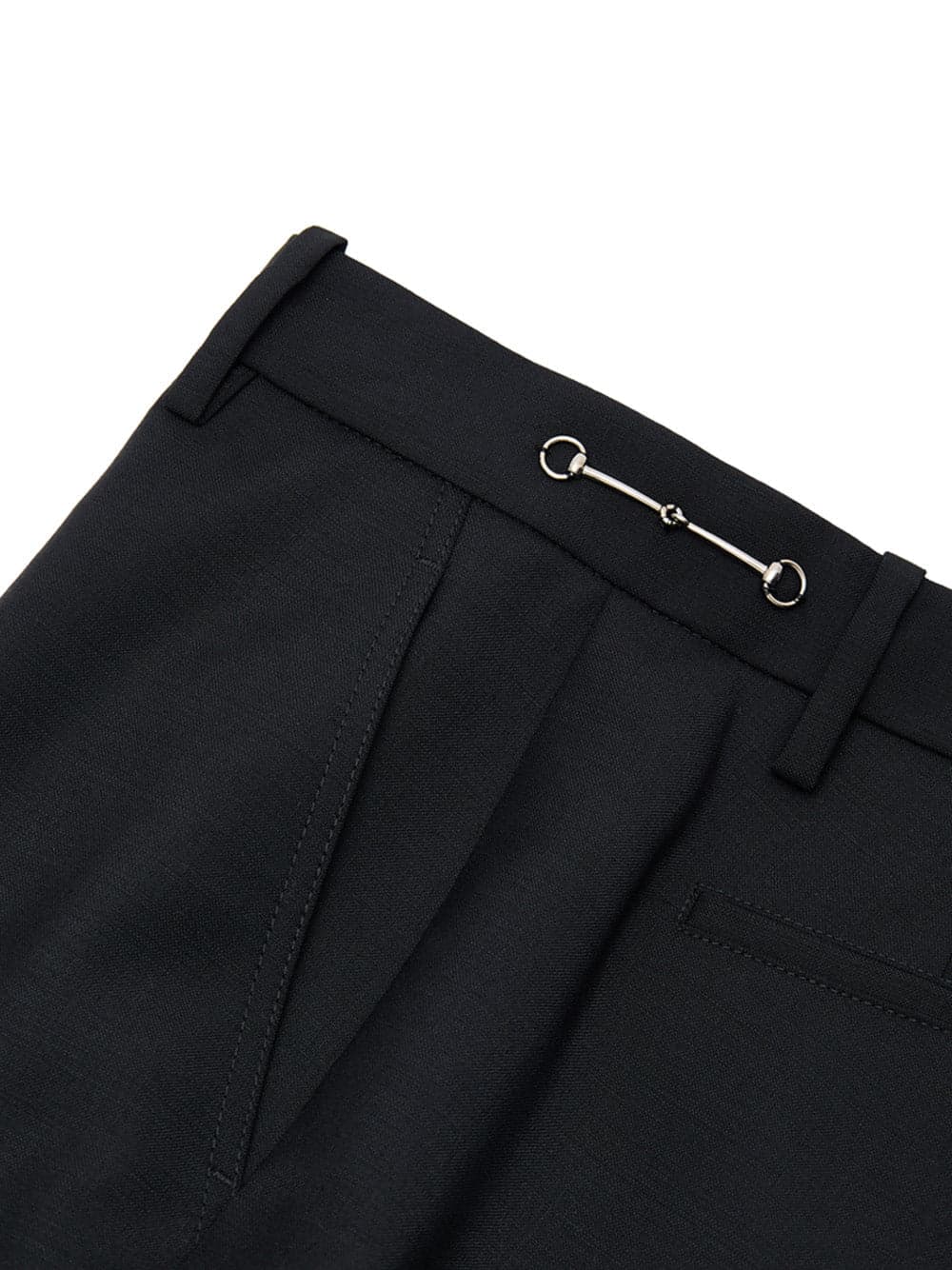 Gucci Pantalone Sartoriale Nero con Dettaglio Metallico da donna in Pantaloni Drestige - Casamassima, commercioVirtuoso.it
