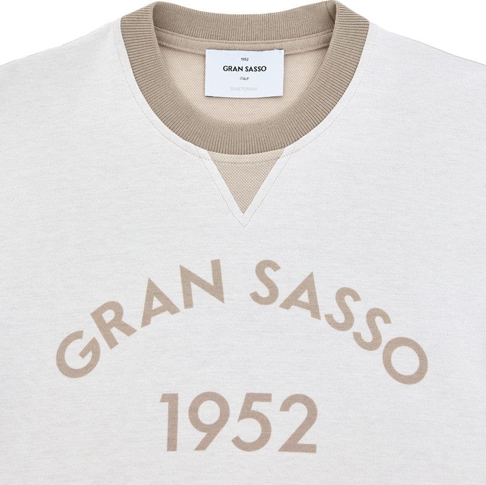 Gran Sasso Felpa a Manica Corta con Logo da uomo in Felpe con cappuccio Drestige - Casamassima, commercioVirtuoso.it