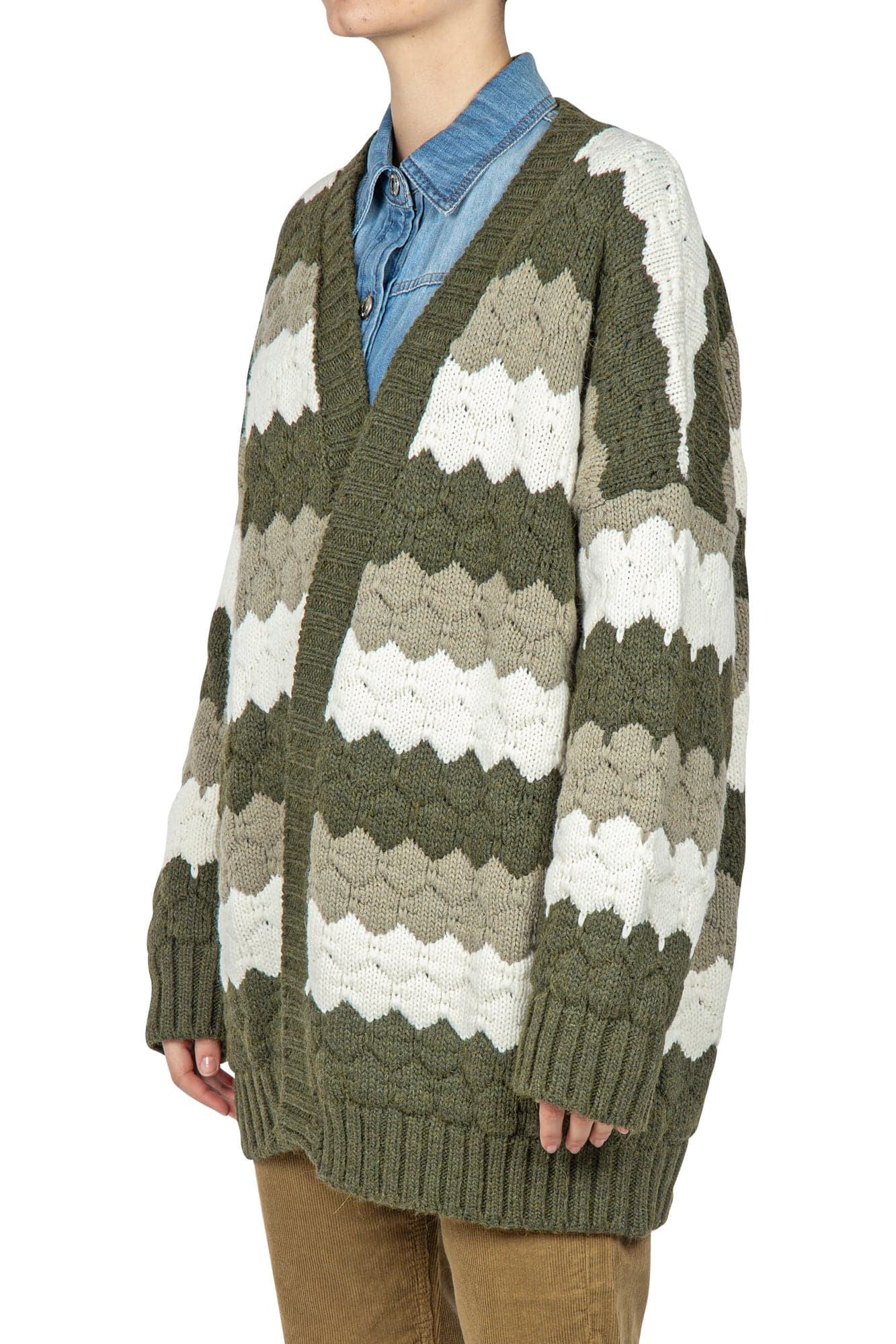 SO ALLURE So Allure - Cardigan - 441922 - Verde/Panna da donna in Cardigan Drestige - Casamassima, commercioVirtuoso.it