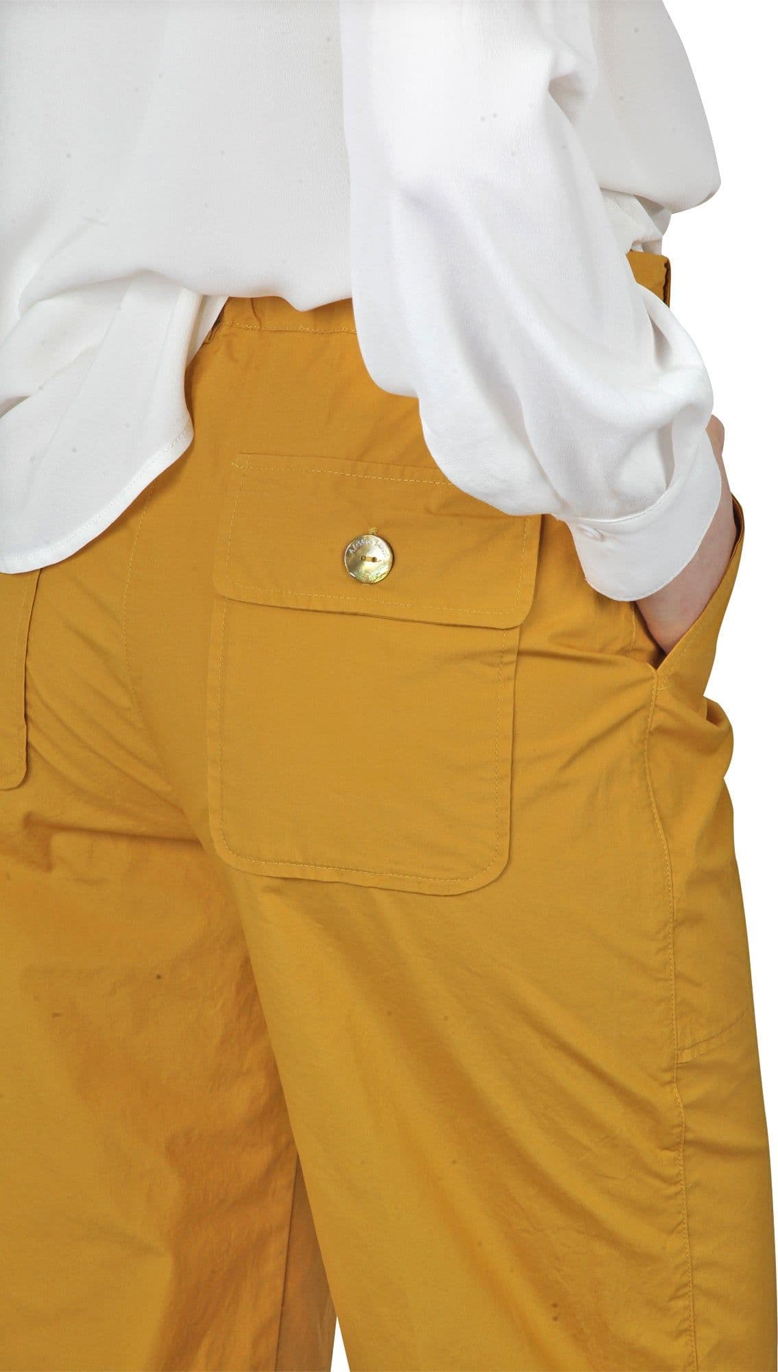 ALESSIA SANTI Alessia Santi - Pantalone - 450143 - Ocra da donna in Pantaloni Drestige - Casamassima, commercioVirtuoso.it