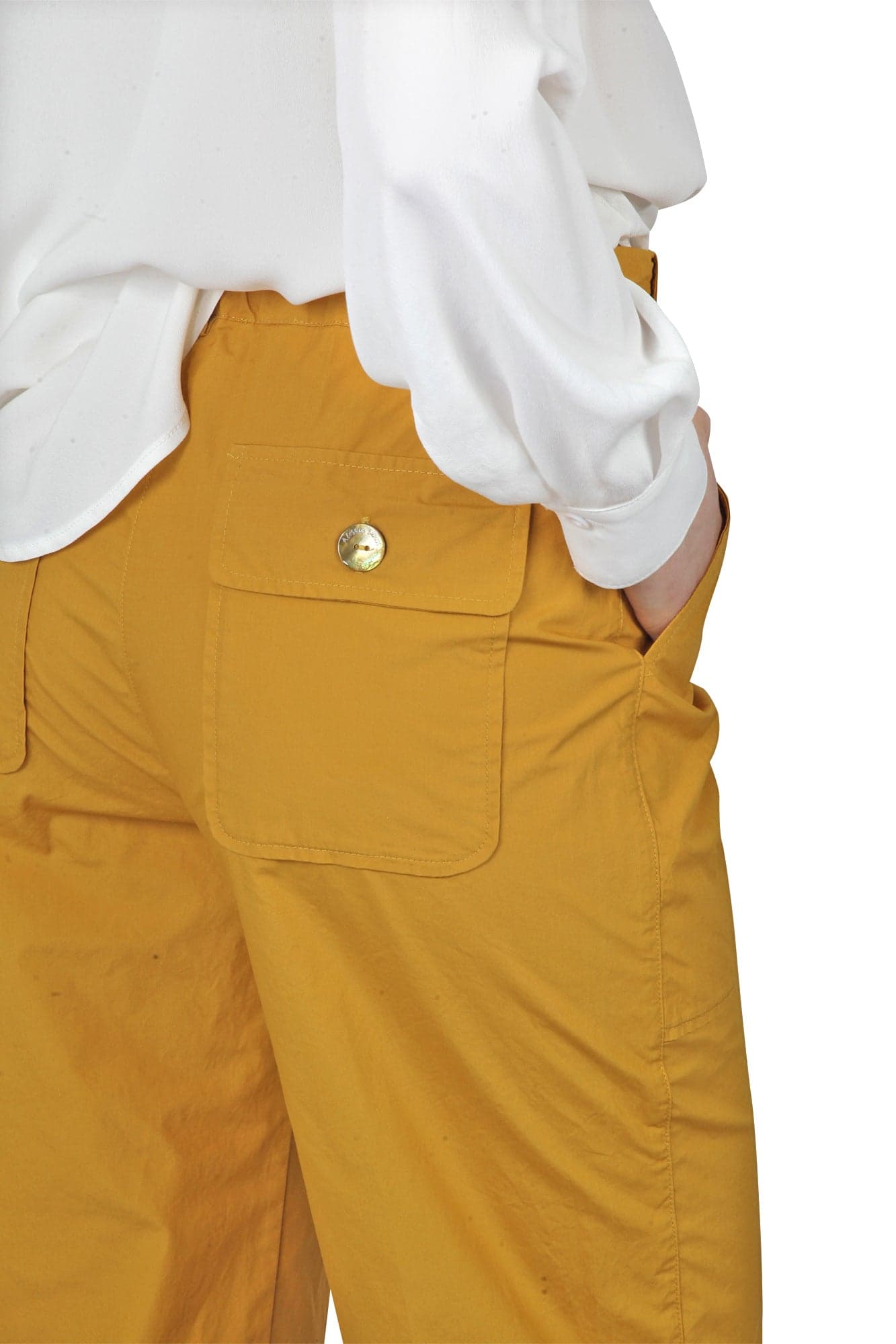 ALESSIA SANTI Alessia Santi - Pantalone - 450143 - Ocra da donna in Pantaloni Drestige - Casamassima, commercioVirtuoso.it
