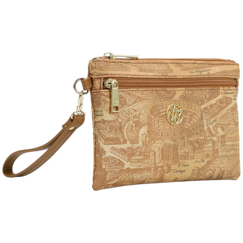 YNot pochet con polsiera beige linea GUM stampa Roma GUM342S5 Pochette YNot