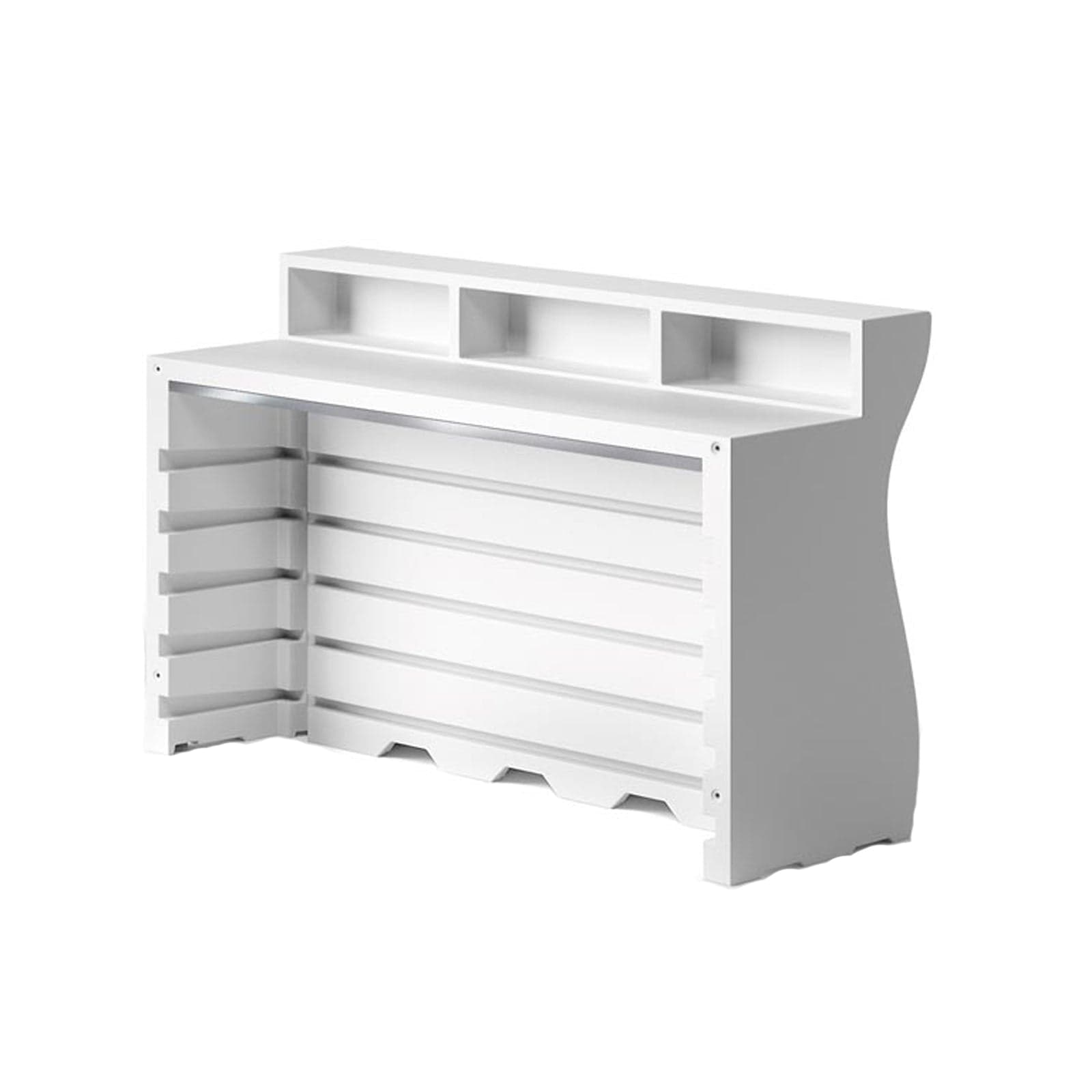 Bancone "Bartolomeo" struttura in polietilene colore bianco per esterno - 7
