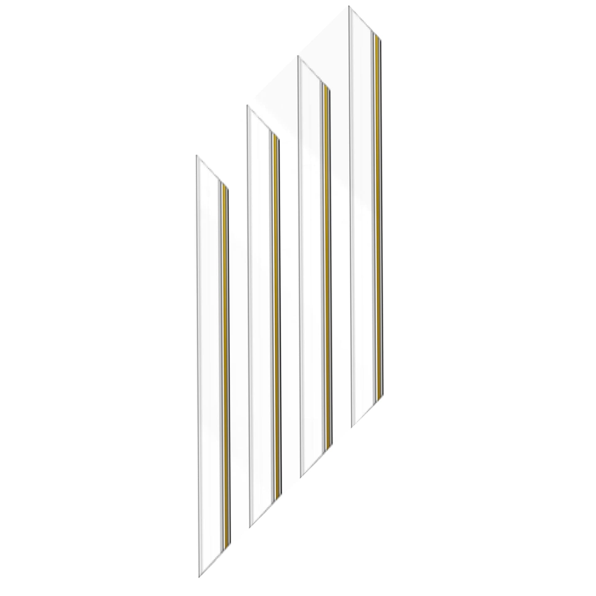 Cornice Bugna Preassemblata per Boiserie in polimeri linea GOLD (filo oro) bianco Avorio 9010 varie dimensioni - 13