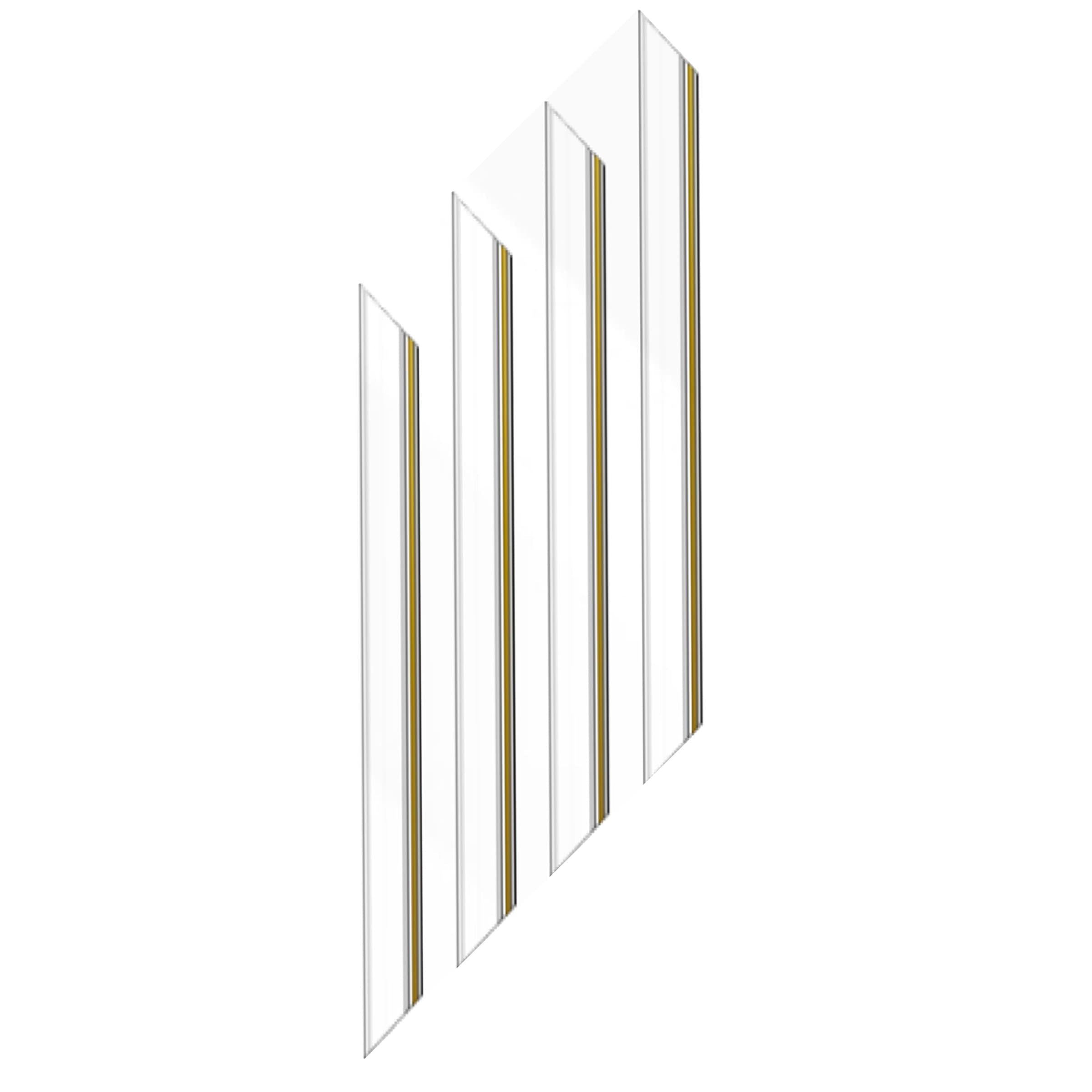 Cornice Bugna Preassemblata per Boiserie in polimeri linea GOLD (filo oro) bianco Avorio 9010 varie dimensioni - 13