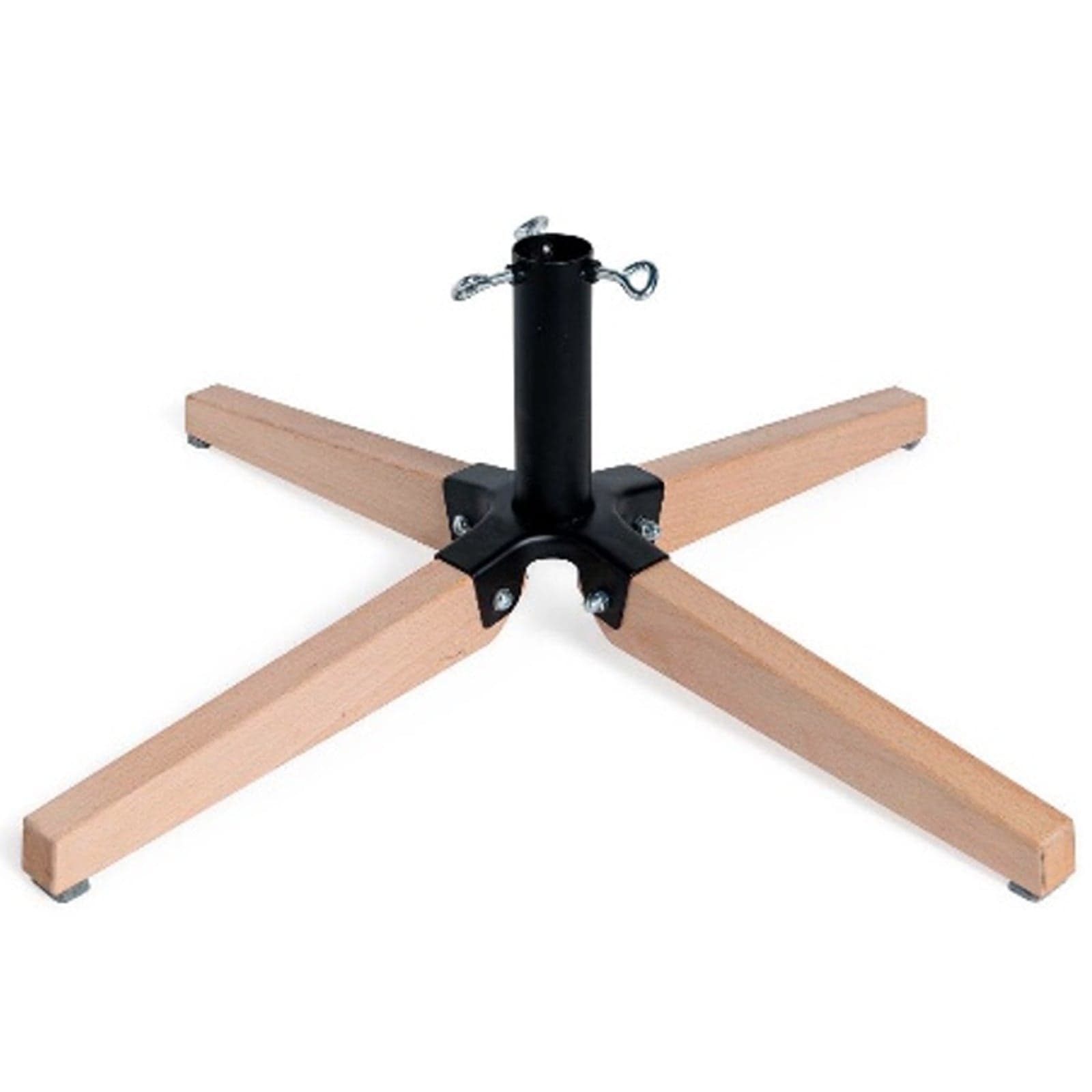 Base per albero di natale in legno e metallo con tubo fino a Ø 3,5 cm - 4
