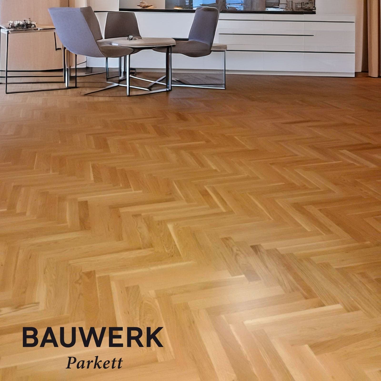 28,90€ mq ***STOCK AD ESAURIMENTO*** Bancali da 50 mq di  Prefinito BAUWERK Monopark Rovere Spina 9,6x65x455 Verniciato - Eternal Parquet