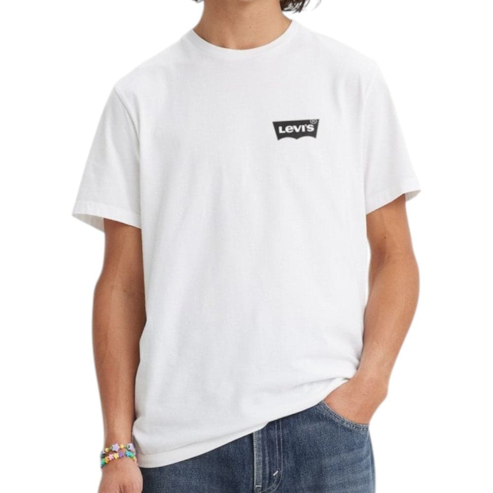 Levi's t-shirt bianca logo stampato sul lato 224911693