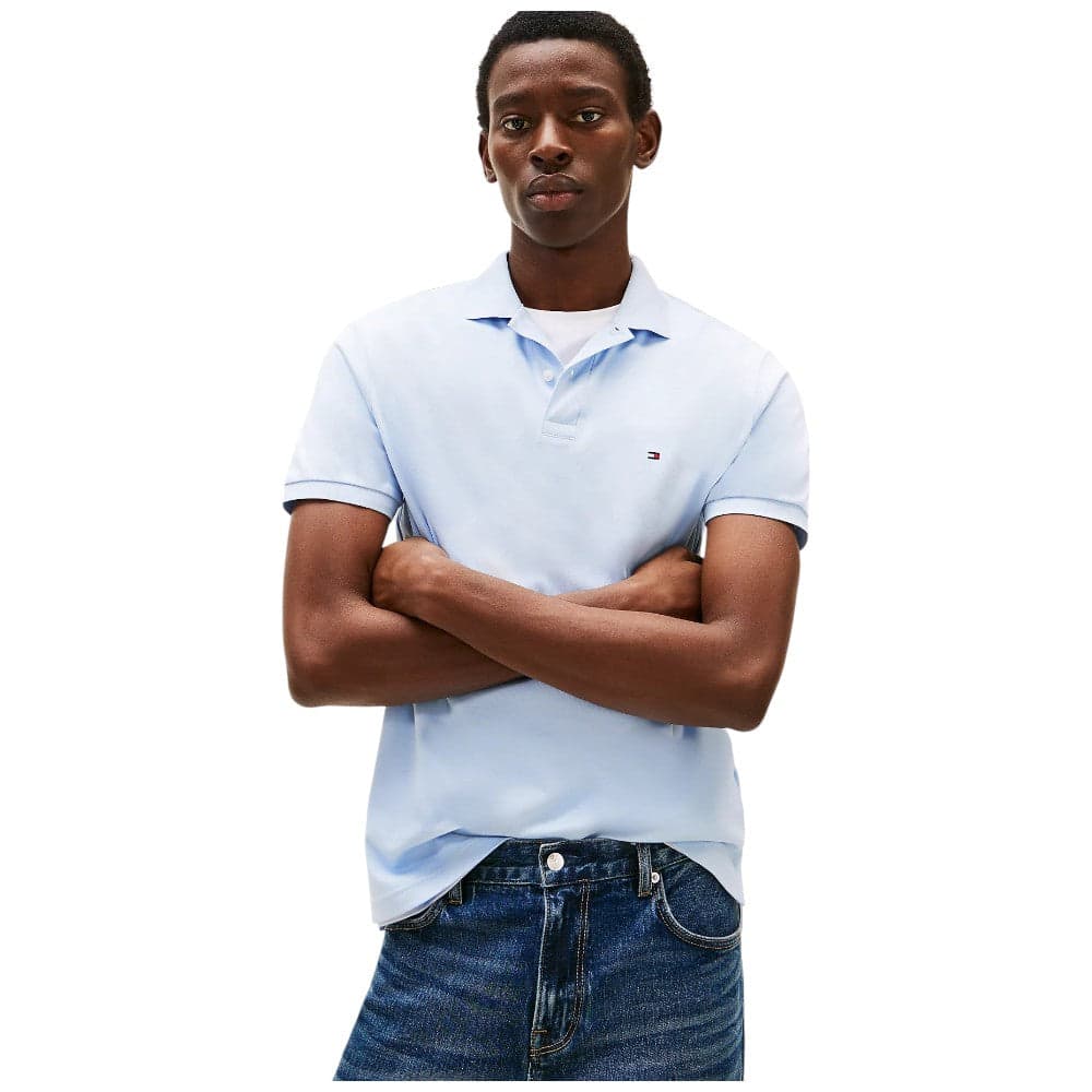 Tommy Hilfiger polo celeste liquid cotton MW0MW39994C1O Polo Tommy Hilfiger