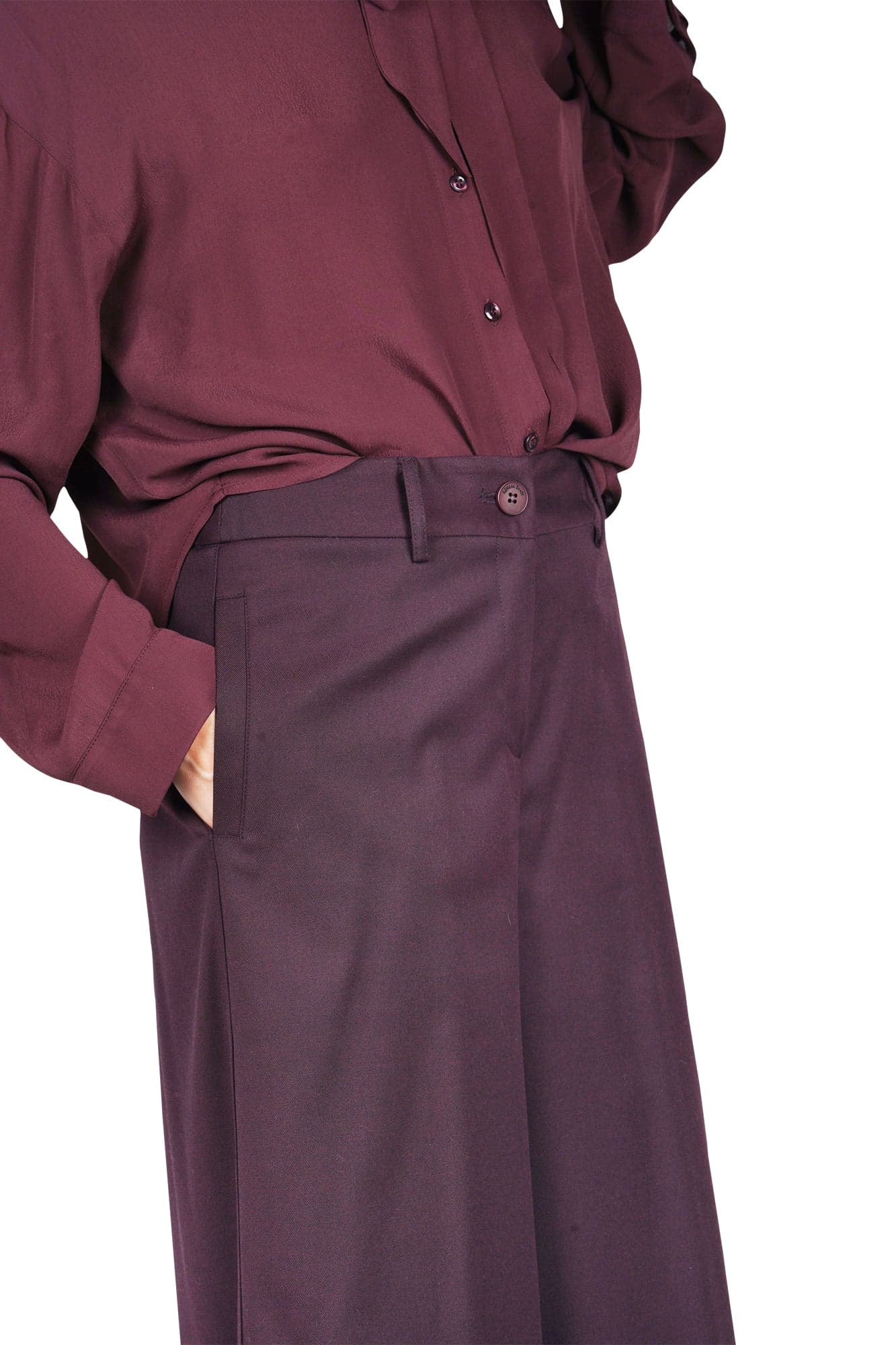 ALESSIA SANTI Alessia Santi - Pantalone - 461586 - Bordeaux da donna in Pantaloni Drestige - Casamassima, commercioVirtuoso.it