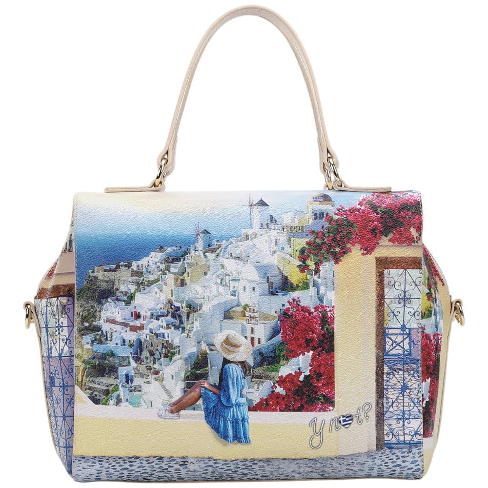 YNot borsa boston bag con tracolla stampa Greek Summer YES702S5 Borse YNot