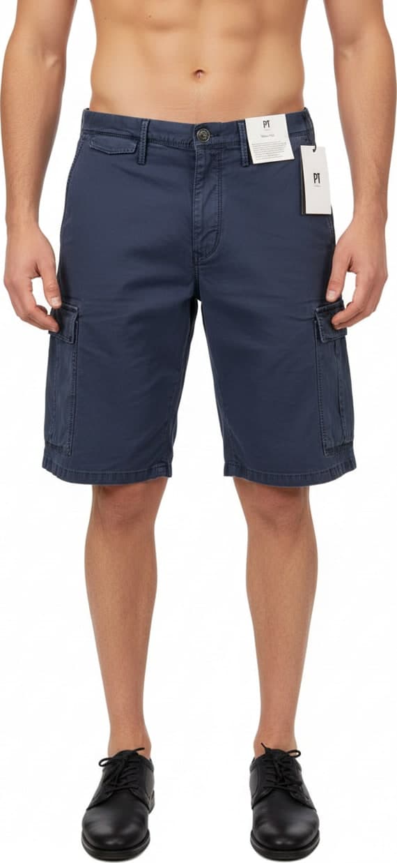 Bermuda uomo PT - Cargo vintage - blu