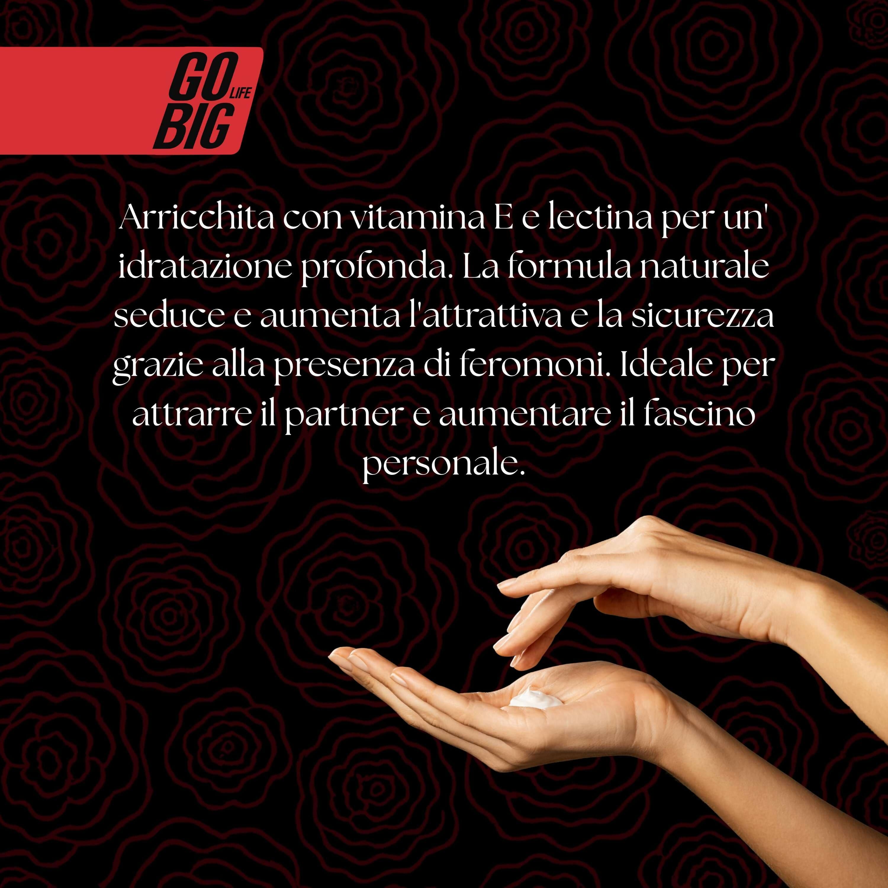 Gobig life crema corpo ai feromoni con vitamina e e lectina - idratazione profonda, aumento dell'attrattiva e sicurezza - formula con ingredienti naturali - profumo seduce e attrae in Afrodisiaci BasketGuru Italia - Palermo, commercioVirtuoso.it