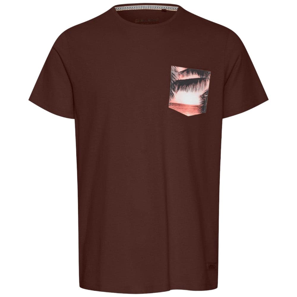 Blend t-shirt marrone con taschino 20716508