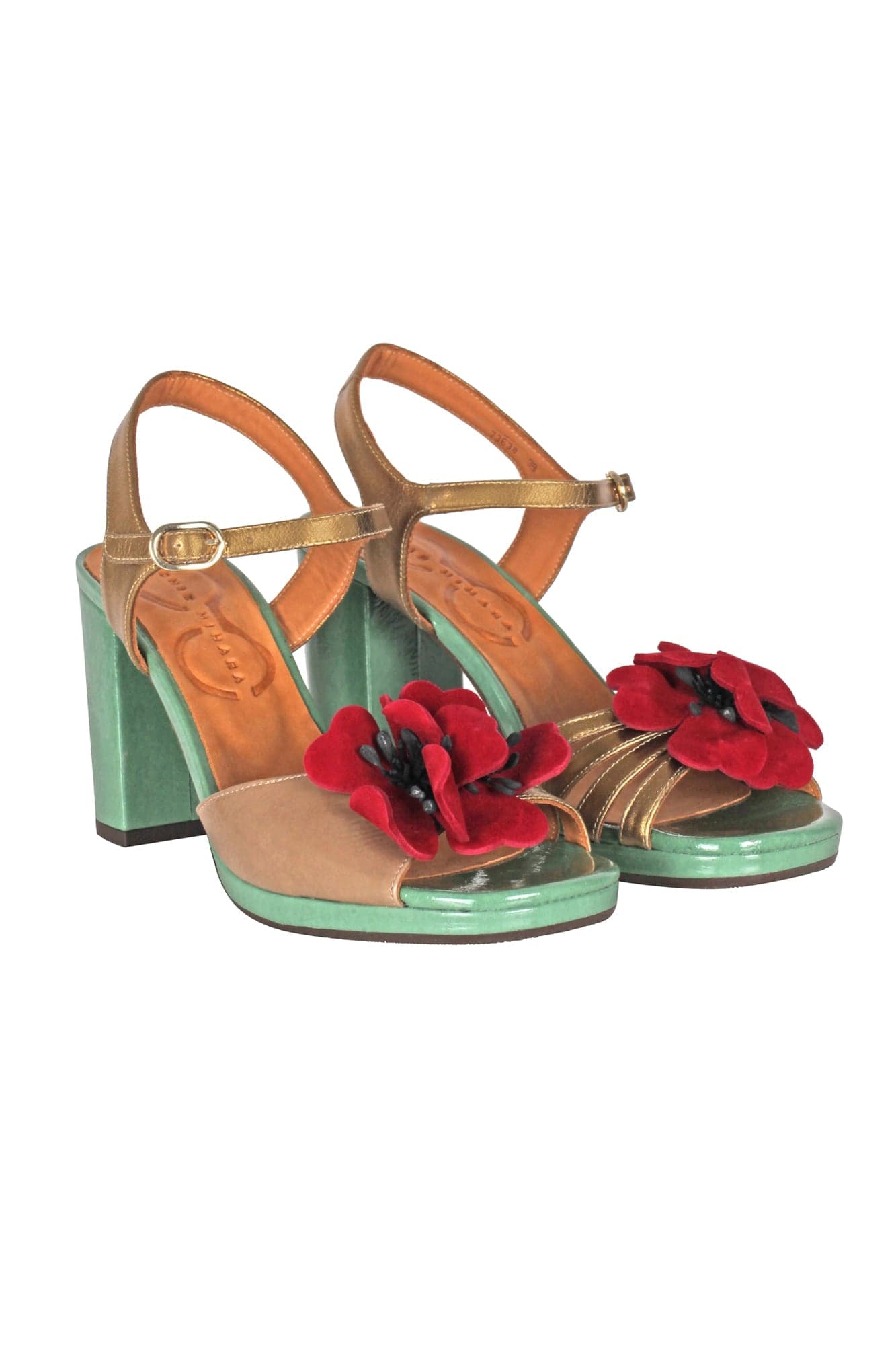 CHIE MIHARA Chie Mihara - Sandali - 451137 - Verde/Oro da donna in Scarpe col tacco Drestige - Casamassima, commercioVirtuoso.it