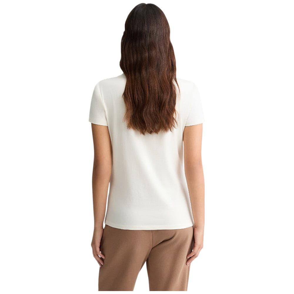 Liu Jo t-shirt bianco panna logo strass TA5173JS003 M9294 T-shirt Liu Jo