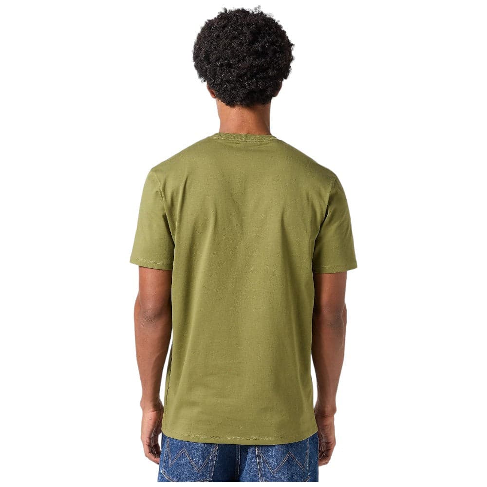 Wrangler t-shirt verde logo piccolo 112350438 T-shirt Wrangler