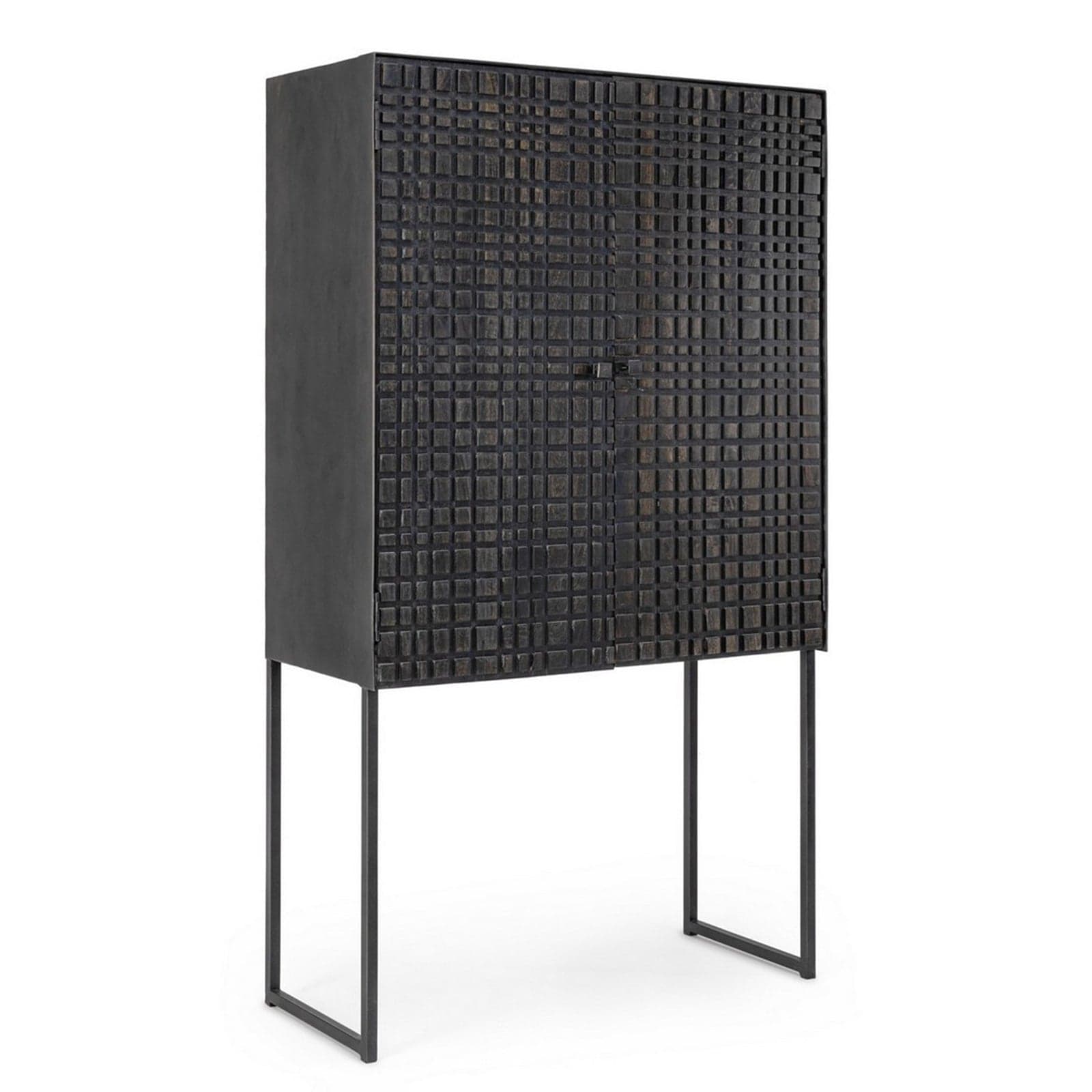 Credenza "Dorset" con struttura in acciaio, cassetti in legno, stile industriale - 20