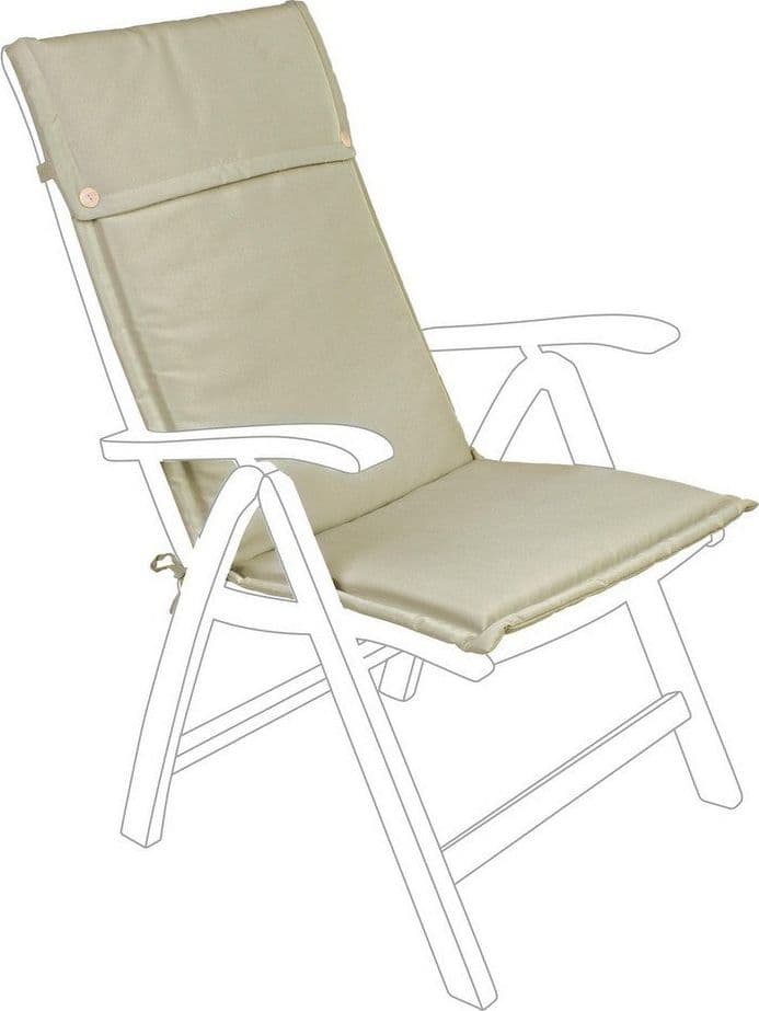 Cuscino per sedia a sdraio Alto con schienale alto idrorepellente per interno ed esterno - 14