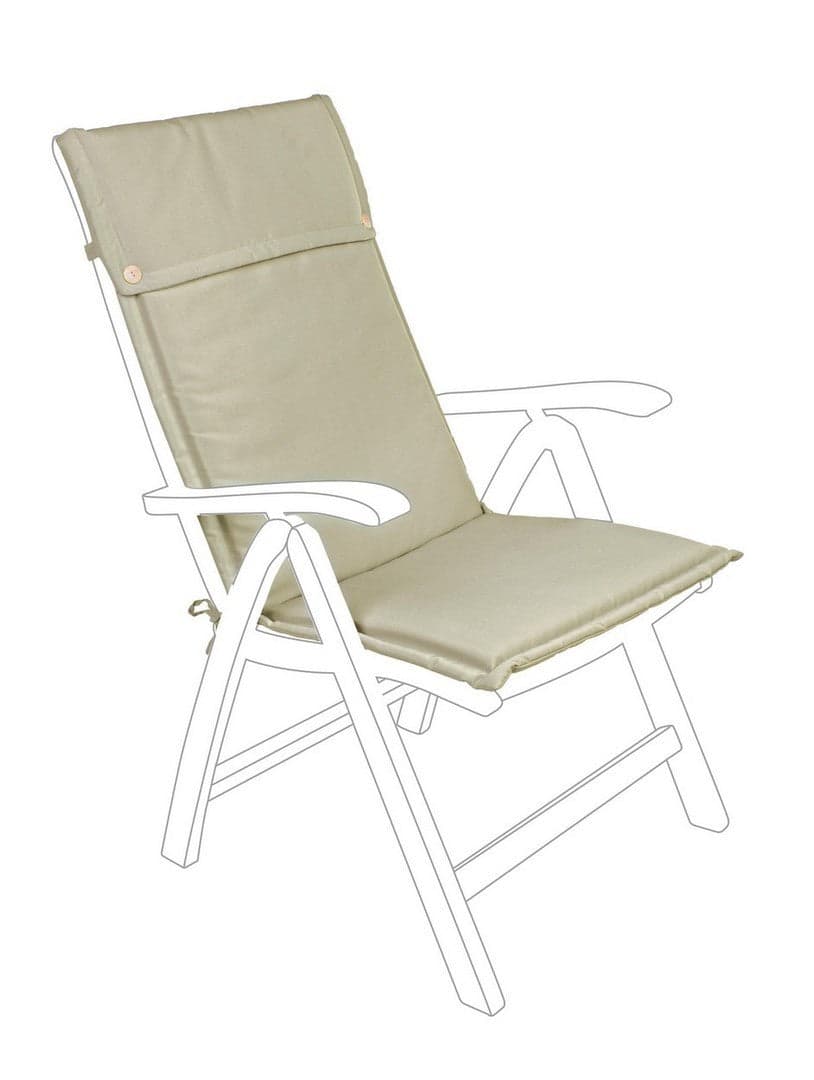 Cuscino per sedia a sdraio Alto con schienale alto idrorepellente per interno ed esterno - 14