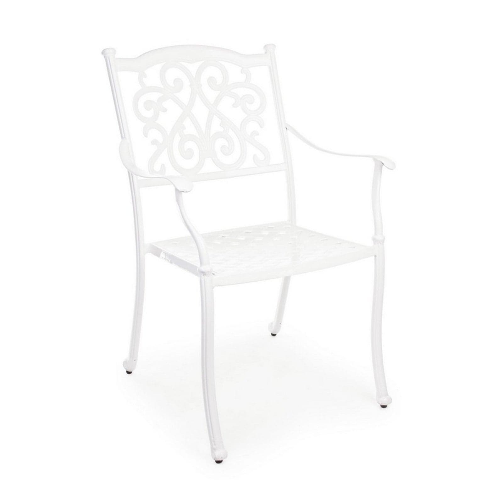 Poltrona con braccioli "Ivrea", in alluminio pressofuso effetto lucido, da 65 cm - 19