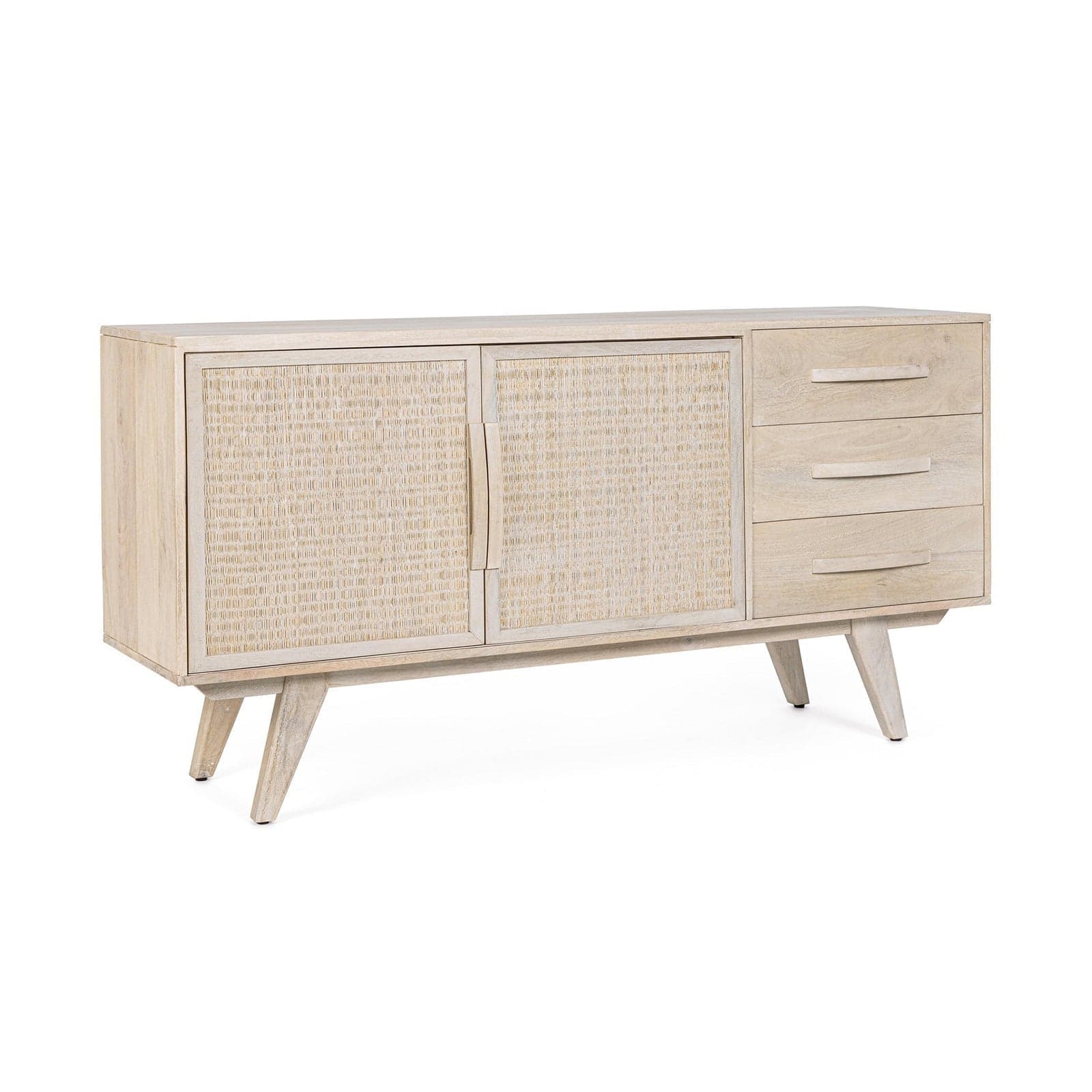Credenza "Sahana" con struttura in legno di mango, schienale e fondo cassetti in mdf - 15