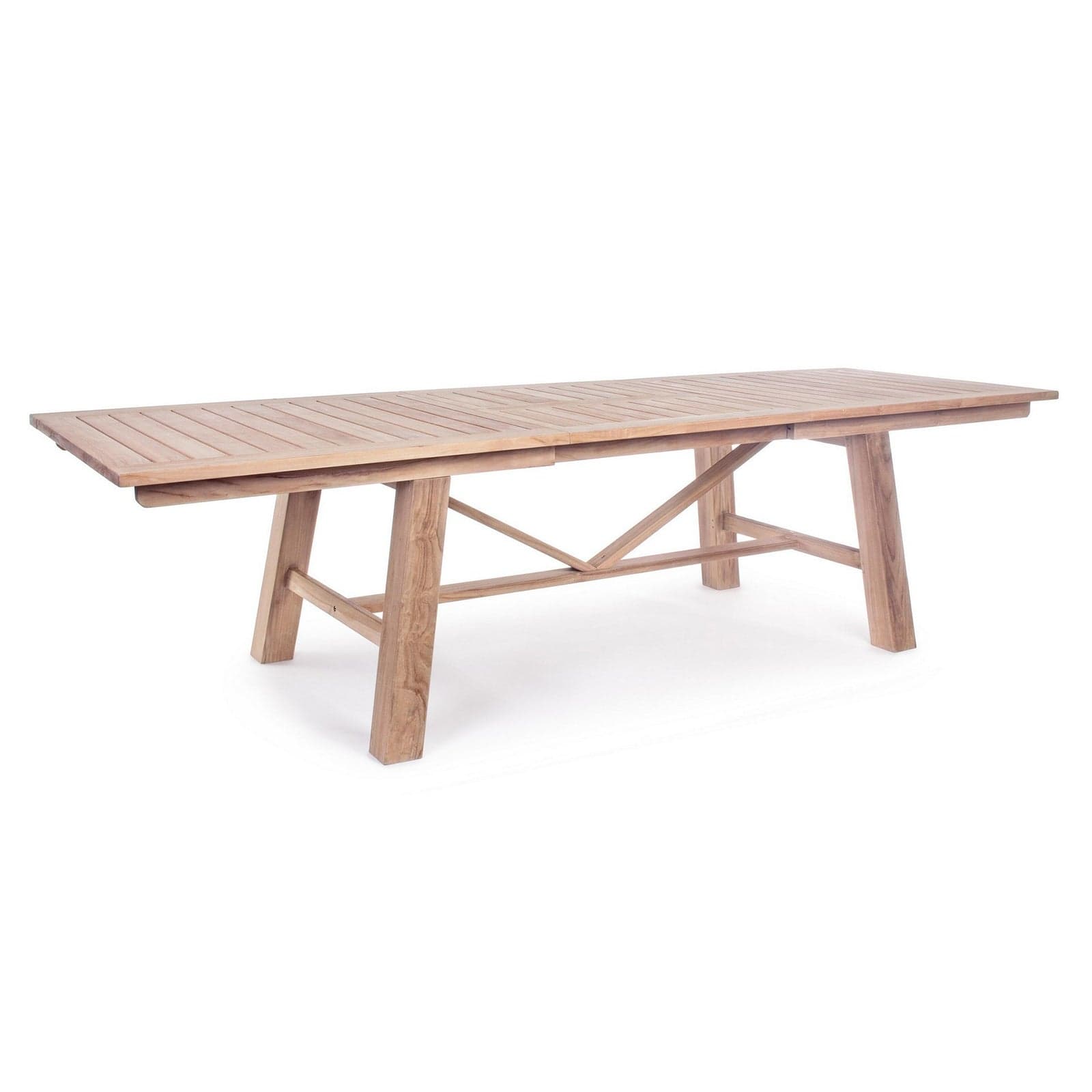 Tavolo rettangolare "Maryland" allungabile, in legno di teak SVLK, gambe solide - 22