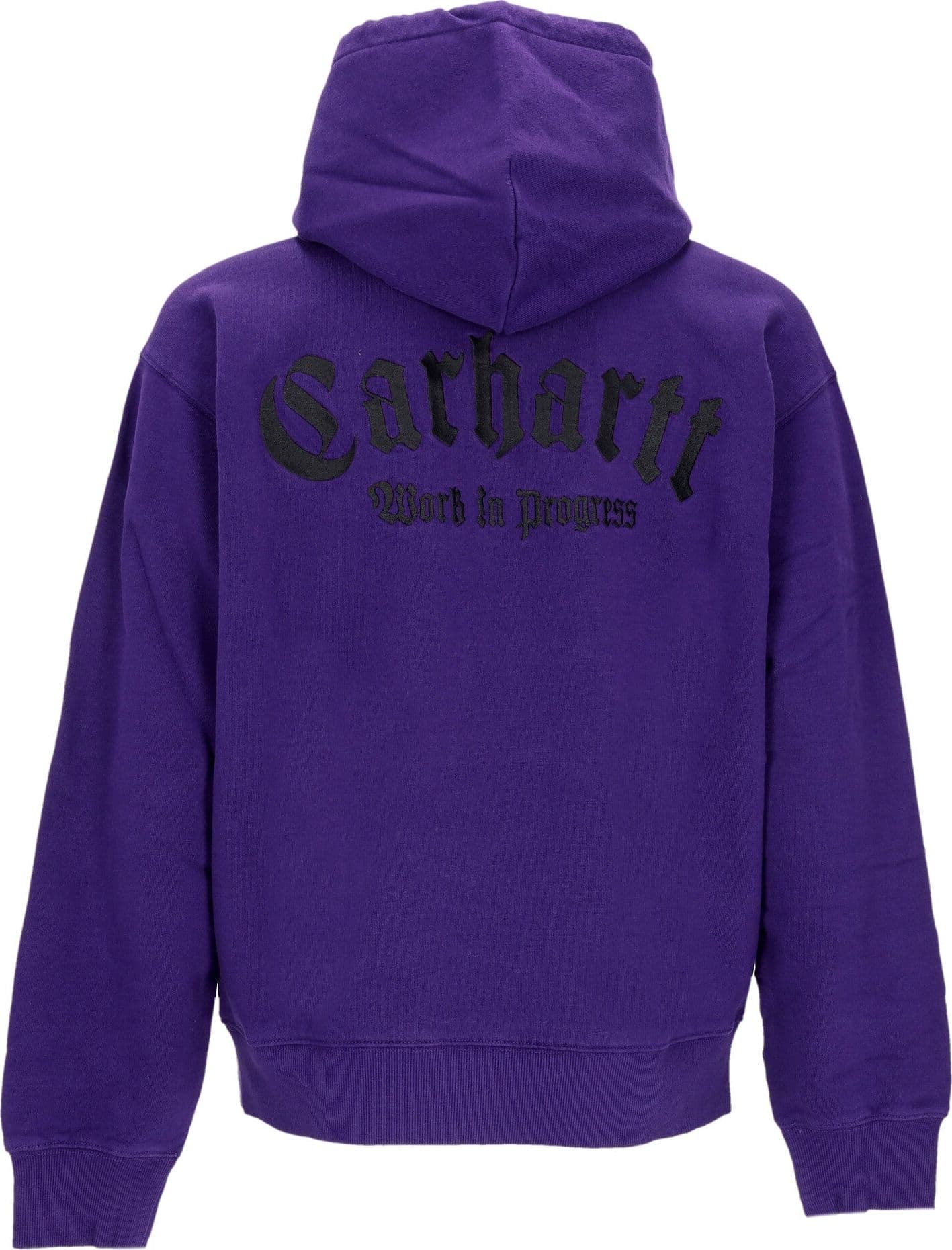 CARHARTT WIP Felpa Cappuccio Uomo Onyx Script Hooded Tyrian/black da uomo in Felpe con cappuccio Drestige - Casamassima, commercioVirtuoso.it