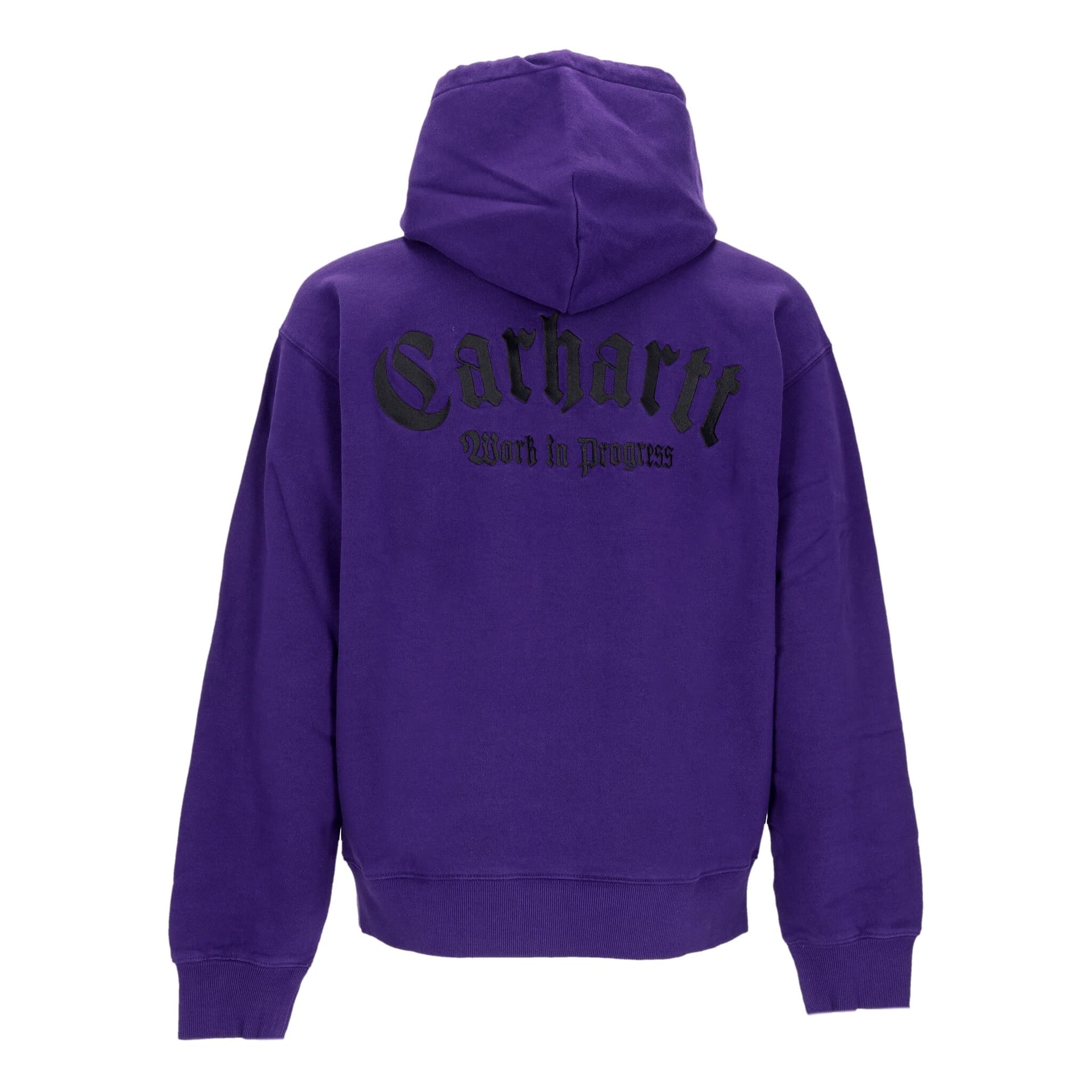 CARHARTT WIP Felpa Cappuccio Uomo Onyx Script Hooded Tyrian/black da uomo in Felpe con cappuccio Drestige - Casamassima, commercioVirtuoso.it