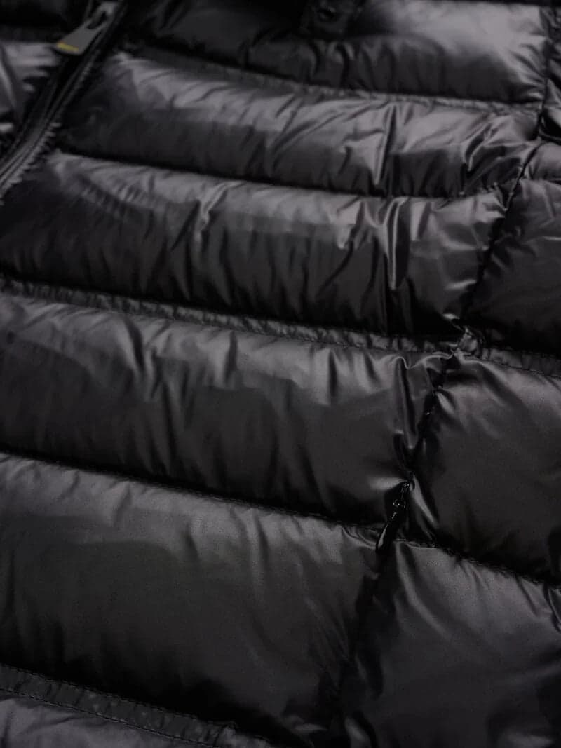 Blauer giubbino uomo Belmont piumino lucido nero con collo coreana dettaglio