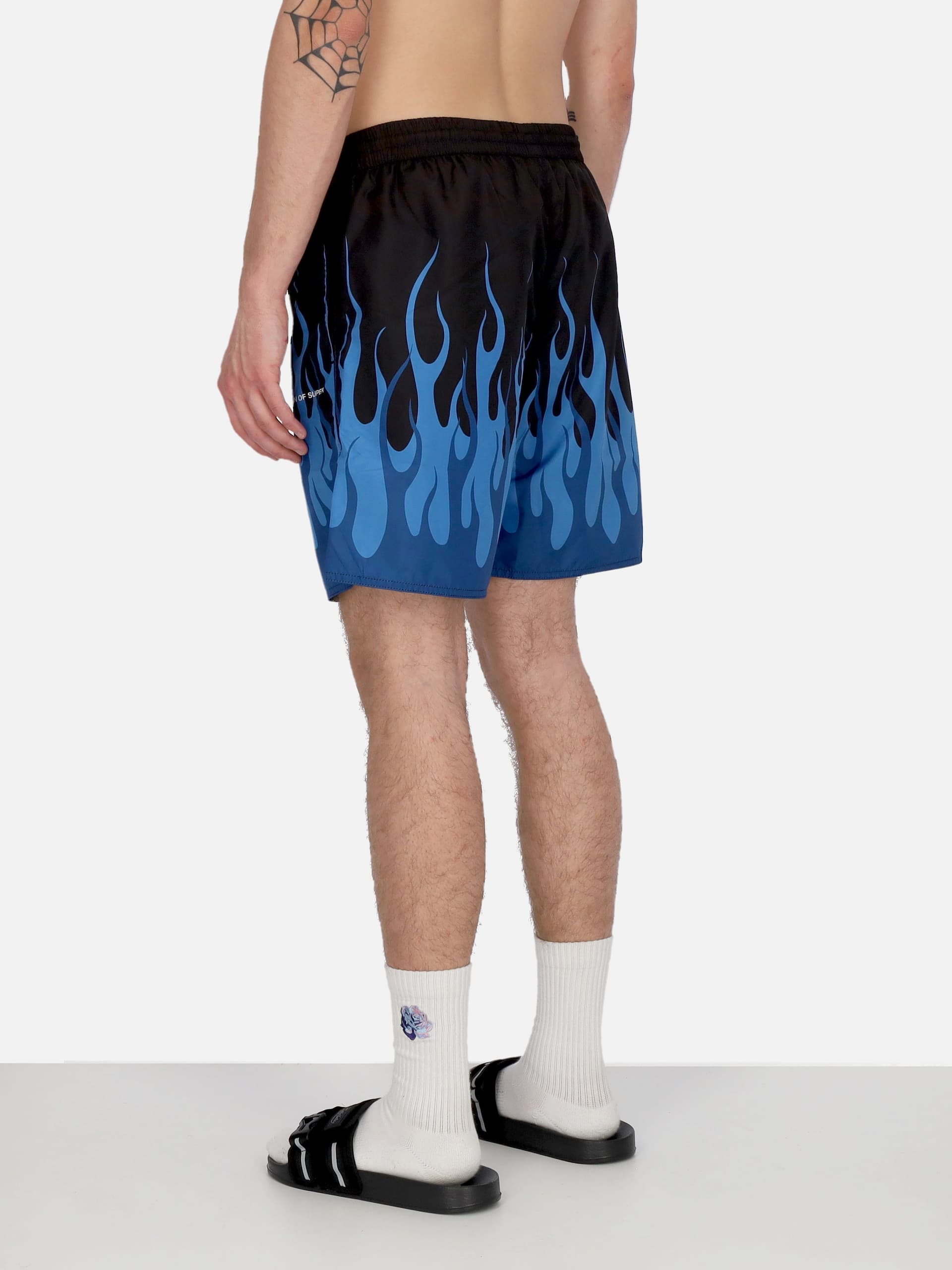 VISION OF SUPER Costume Pantaloncino Uomo Double Flames Swimwear Black/blue da uomo in Pantaloncini e calzoncini Drestige - Casamassima, commercioVirtuoso.it
