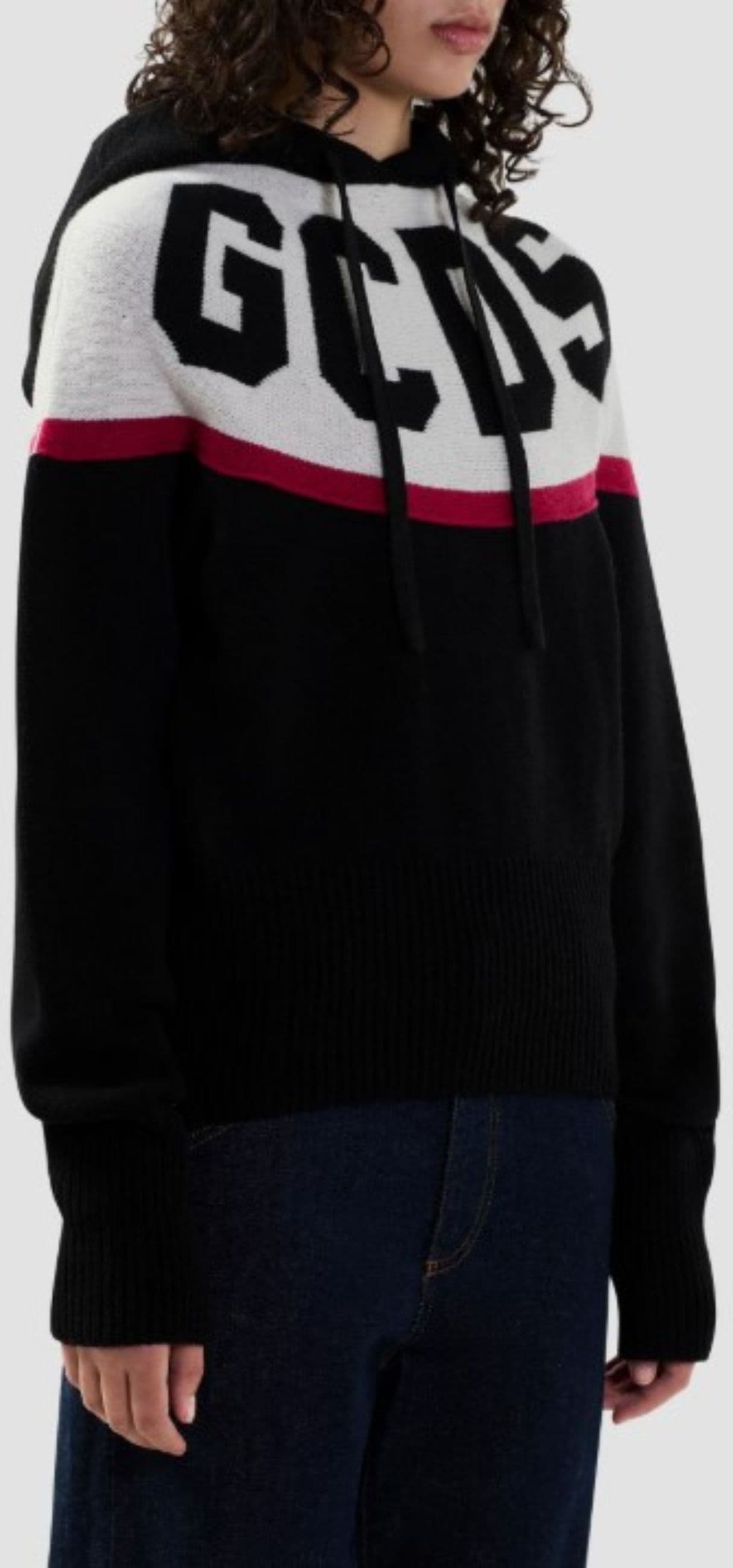 GCDS FELPA LOGO KNIT CROPPED HOODIE da donna in Felpe con cappuccio Drestige - Casamassima, commercioVirtuoso.it