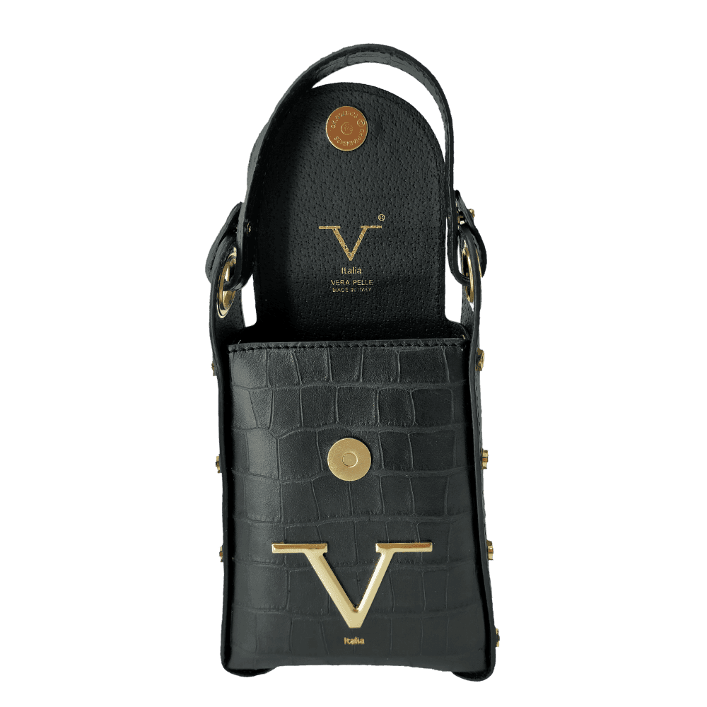 borsa nera vera pelle Versace
