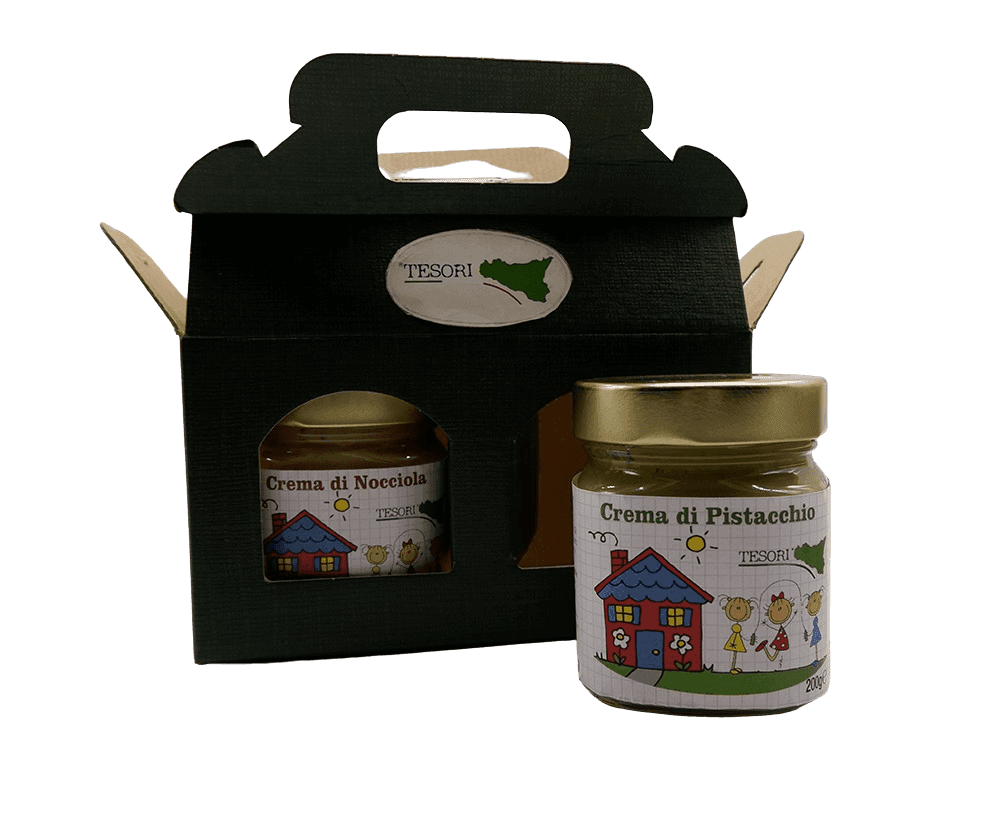 Cream Box Pistacchio - Nocciole Creme Spalmabili Siciliane 200g in Creme e cioccolati spalmabili Tesori Di Sicilia - Nicosia, commercioVirtuoso.it