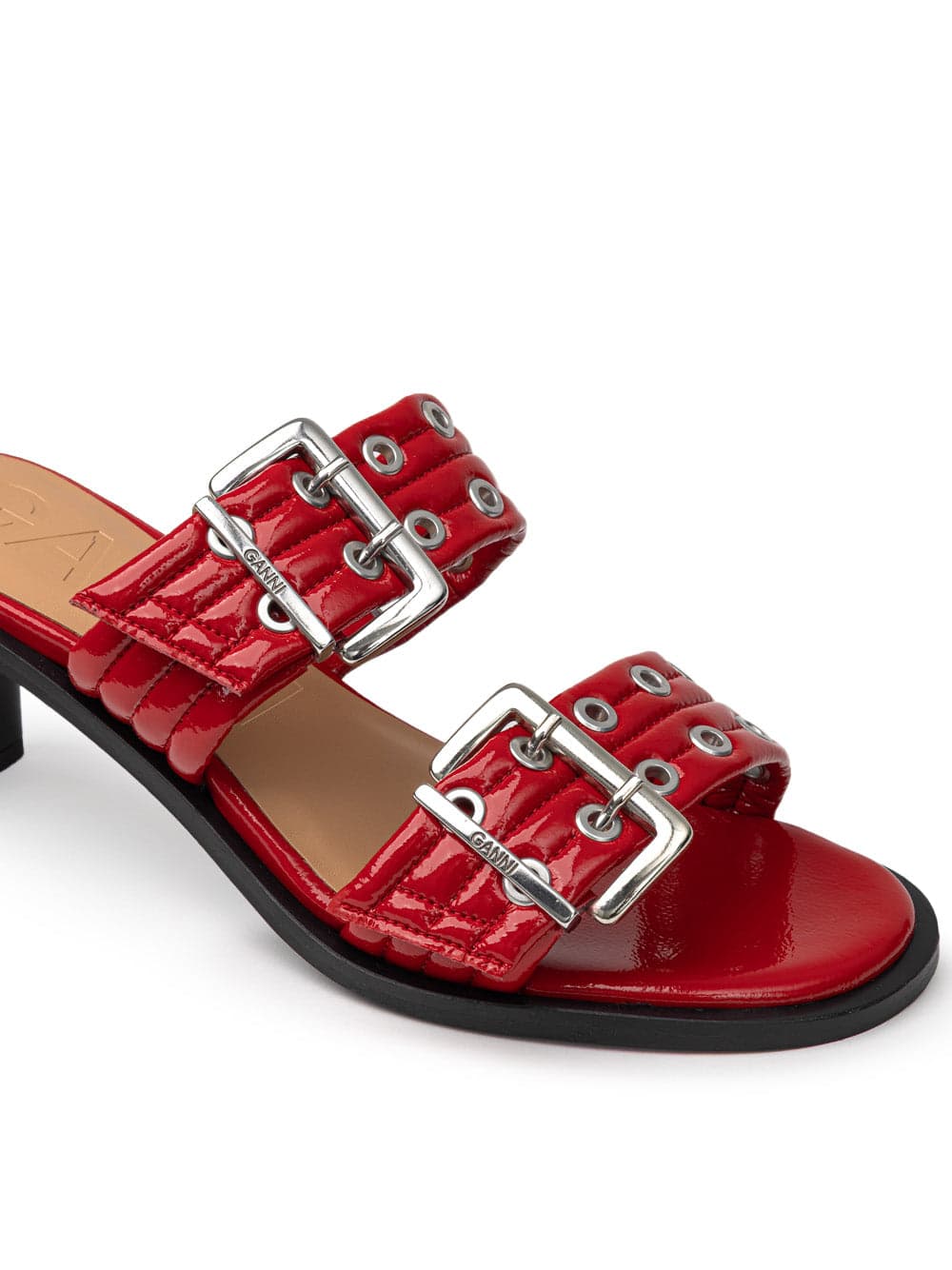 GANNI Sandali Mules Due Fasce con Borchie Forate Ganni da donna in Sandali moda Drestige - Casamassima, commercioVirtuoso.it