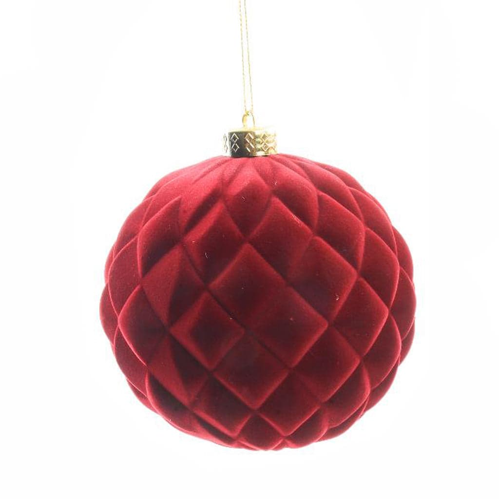Palla di Natale in plastica floccata per decorazioni natalizie - 14