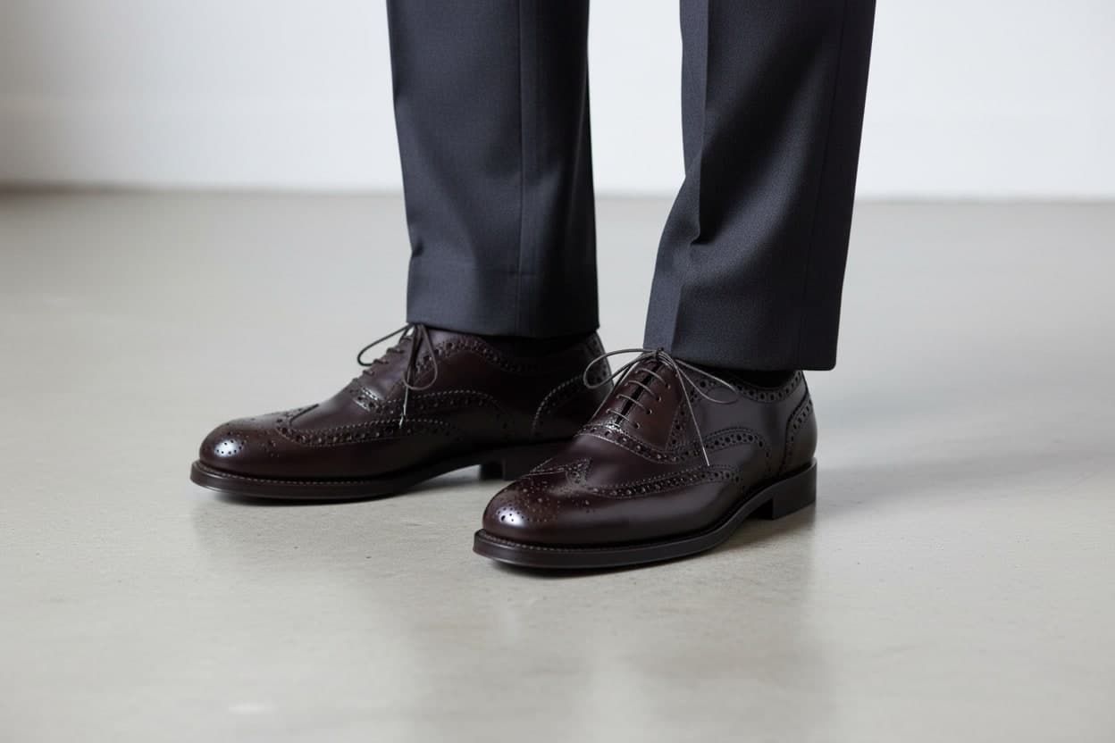 Scarpa Uomo Santoni - Oxford Stringate Brogue pelle testa di moro in Scarpe stringate basse Couture - Sestu, commercioVirtuoso.it