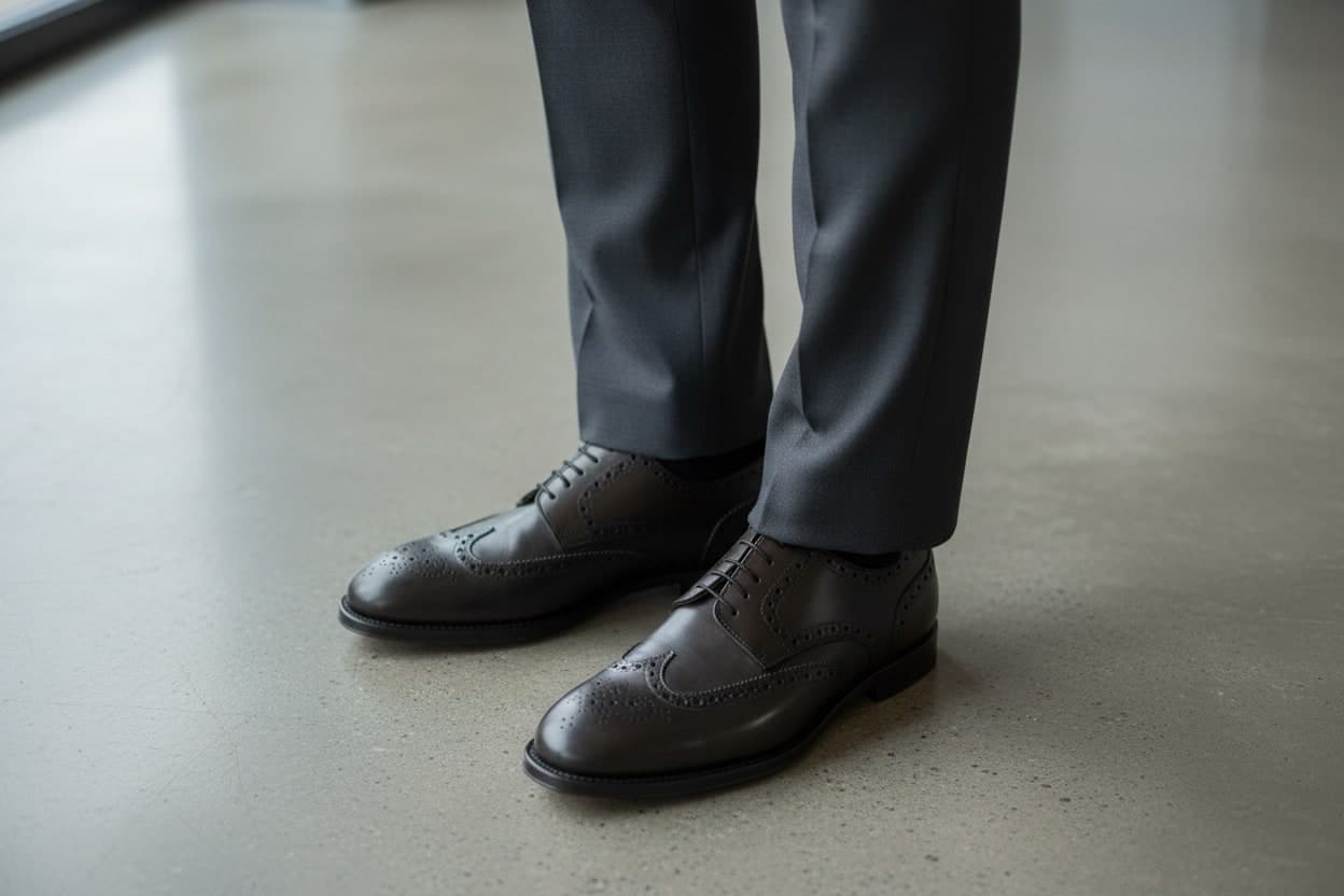 Scarpa Uomo Santoni - Derby Stringate Brogue Rondine Pelle testa di moro in Scarpe stringate basse Couture - Sestu, commercioVirtuoso.it