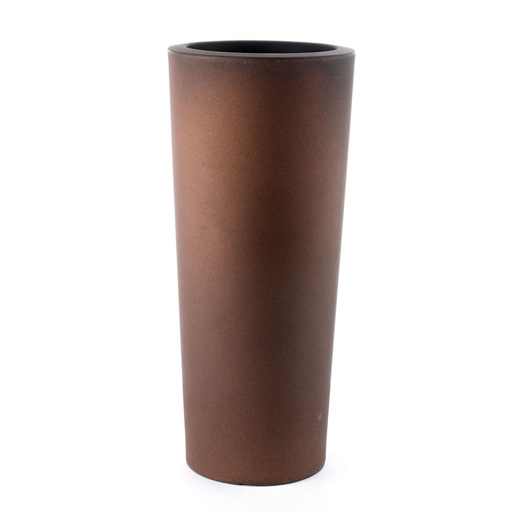 Vaso moderno "Cilindro Schio" Cono Essential in plastica da giardino per fiori e piante. - 7