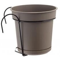 Vaso con Supporto in metallo per balcone "Hydral" per fiori e piante - 24