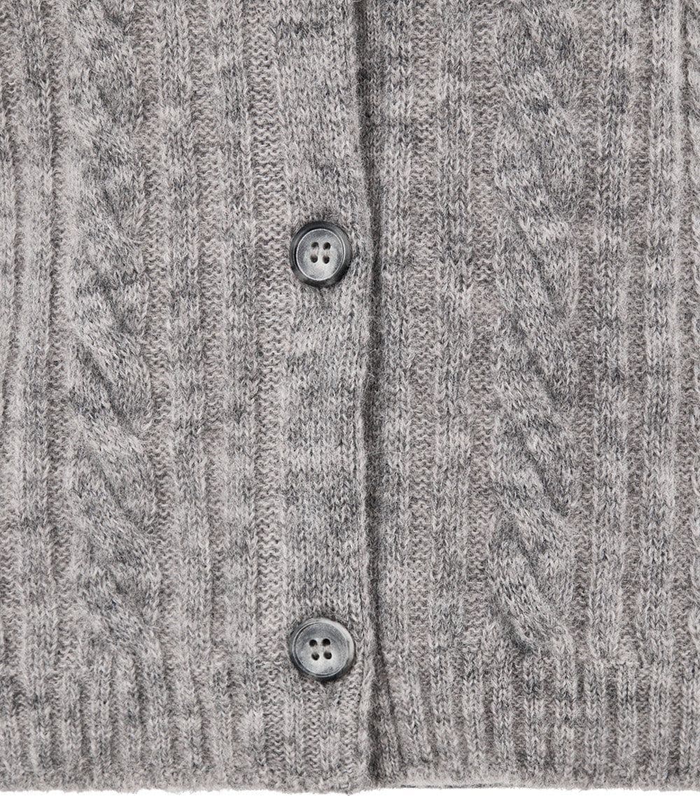 Gran Sasso Cardigan con Lavorazione Trecce in Grigio da donna in Cardigan Drestige - Casamassima, commercioVirtuoso.it