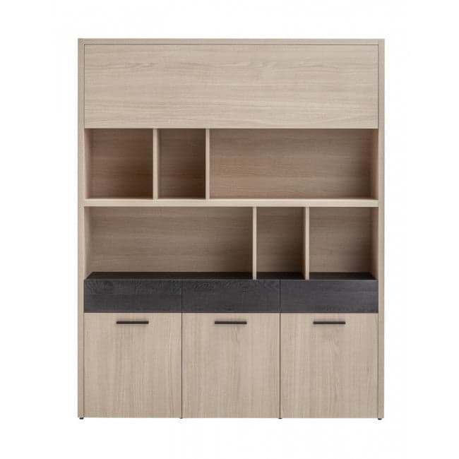 Libreria con ante e ripiani "Da Vinci" in legno da ufficio arredamento per interno h 185 cm Casa e cucina/Arredamento/Studio/Mobiletti e credenze/Librerie Decor Space - Altamura, Commerciovirtuoso.it