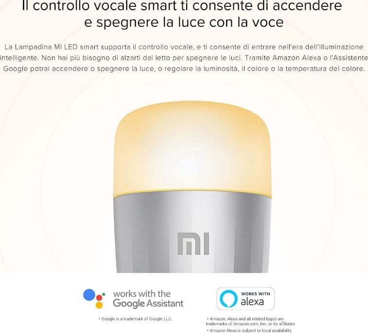 XIAOMI Mi LED Smart Bulb Lampadina Smart in Lampadine a LED DFP Elettronica Store - Scafati, commercioVirtuoso.it